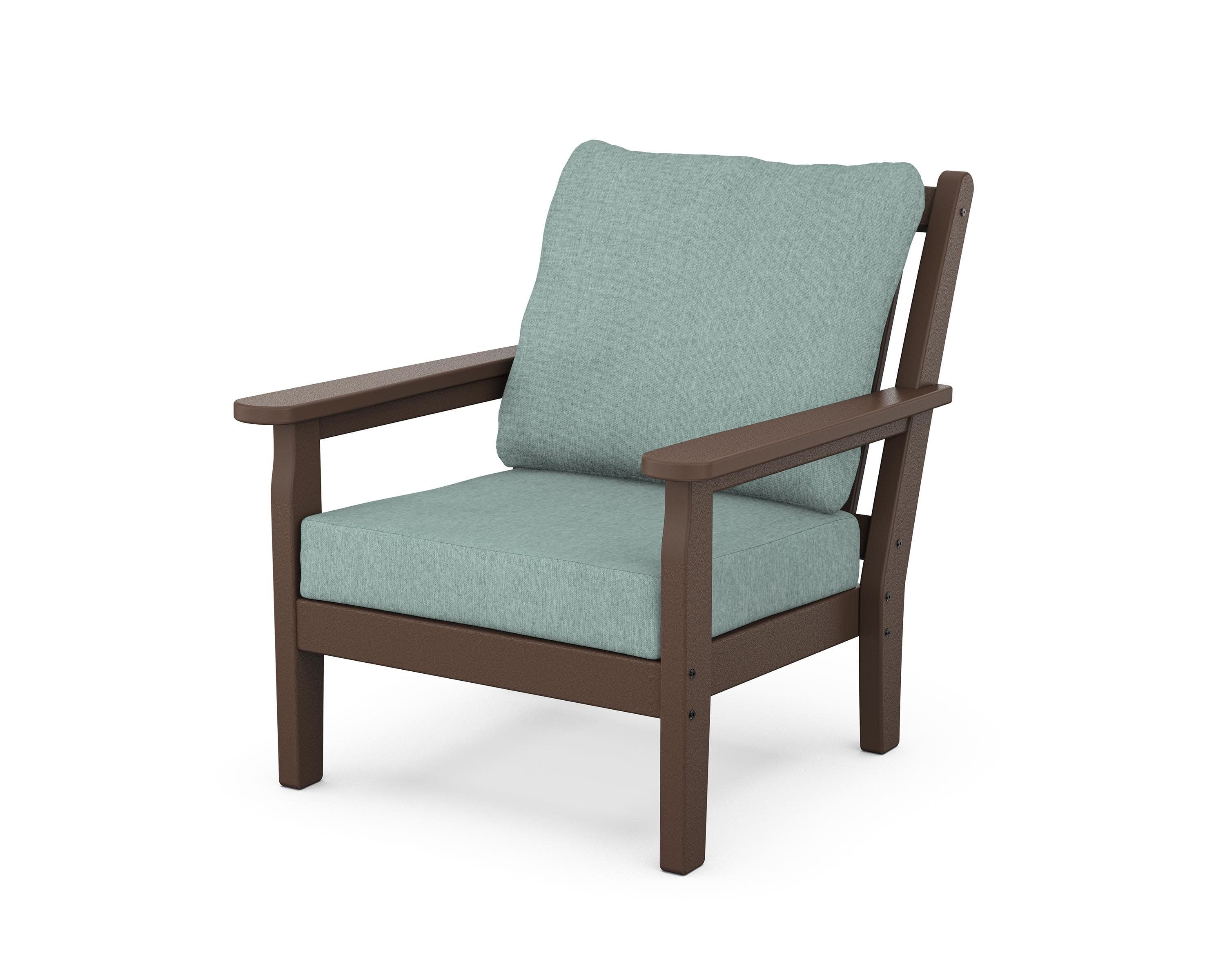 Chippendale Deep Seating Chair in Mahogany / Glacier Spa
