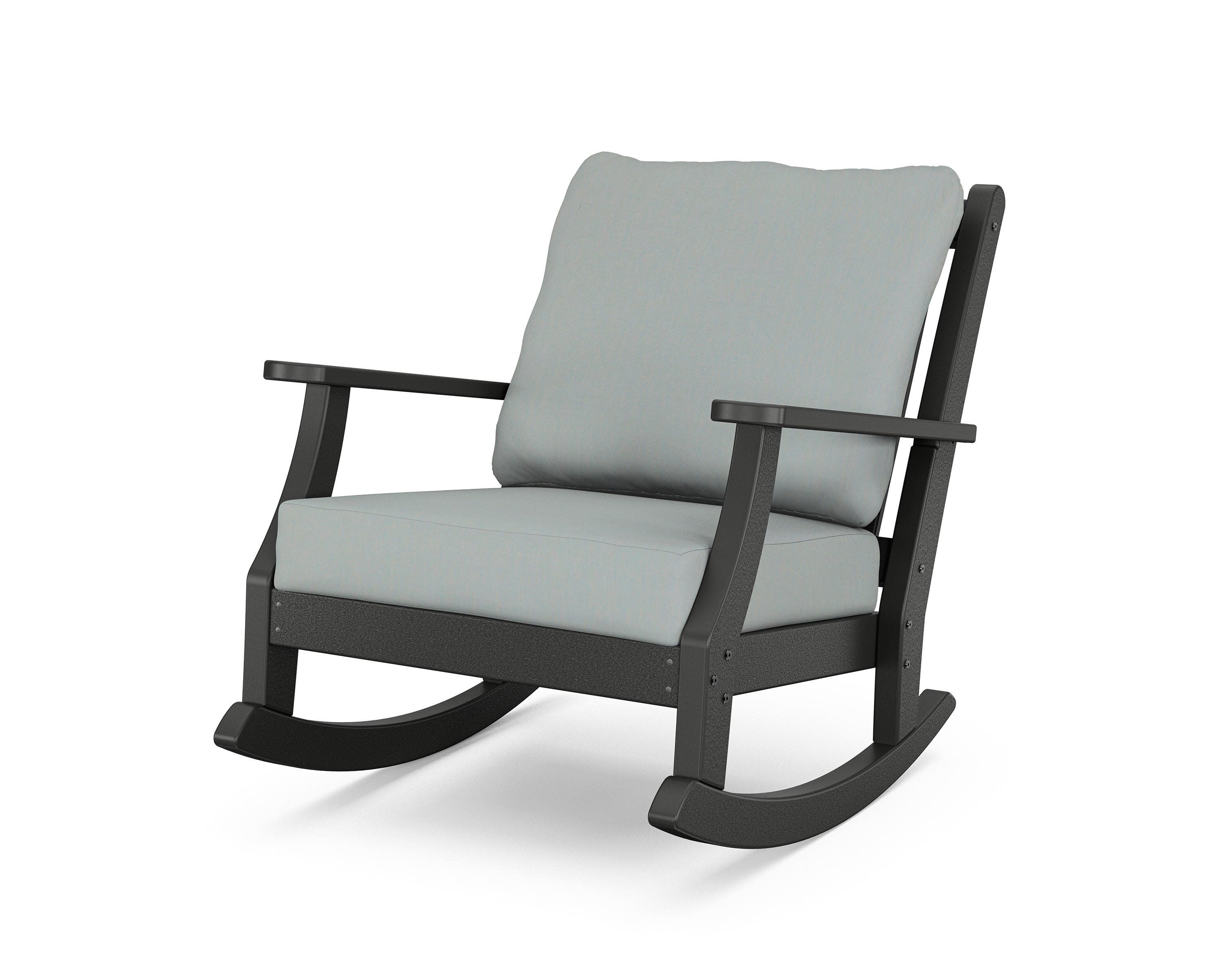 Wovendale Deep Seating Rocking Chair in Black / Spa