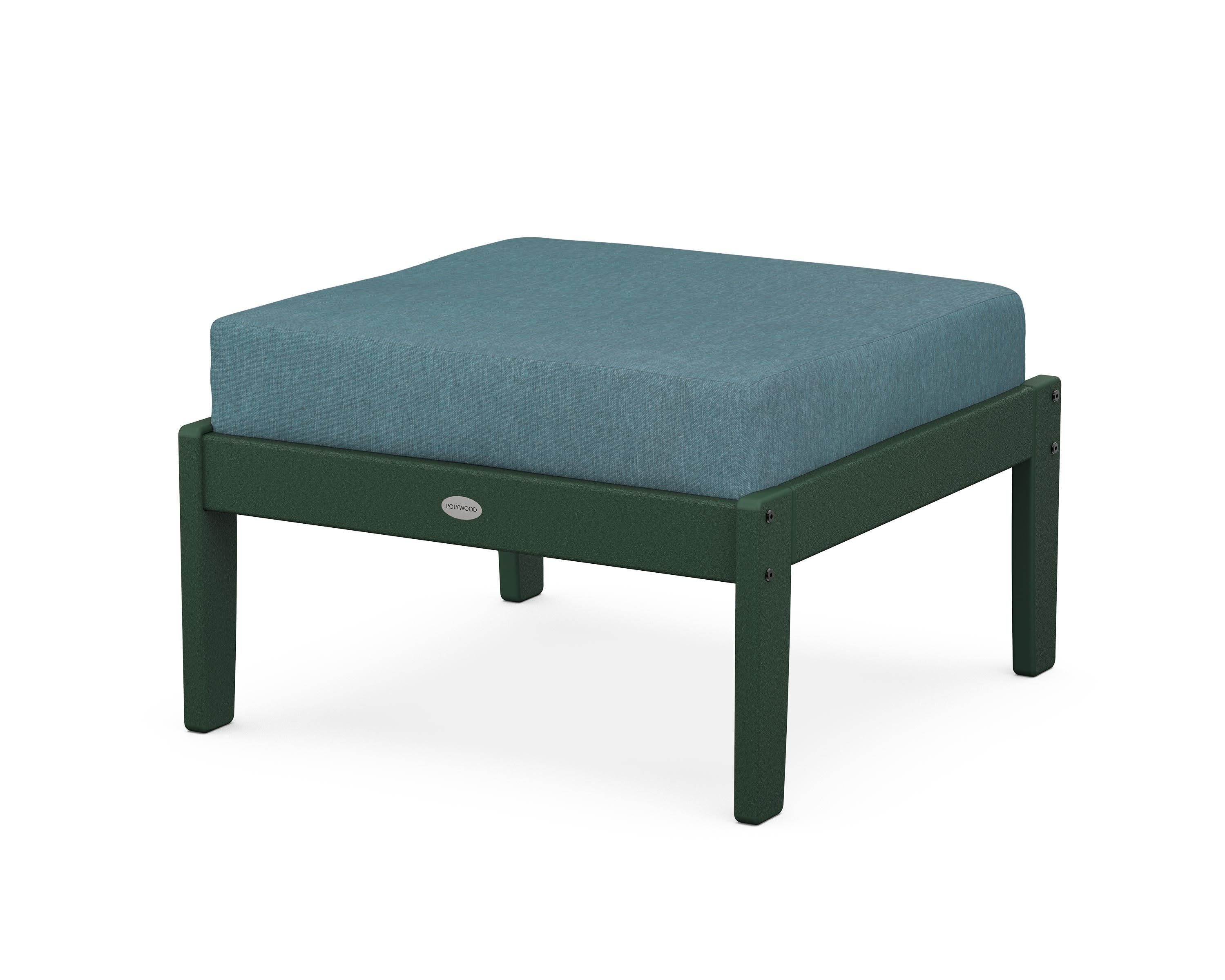 Braxton Deep Seating Ottoman in Green / Ocean Teal