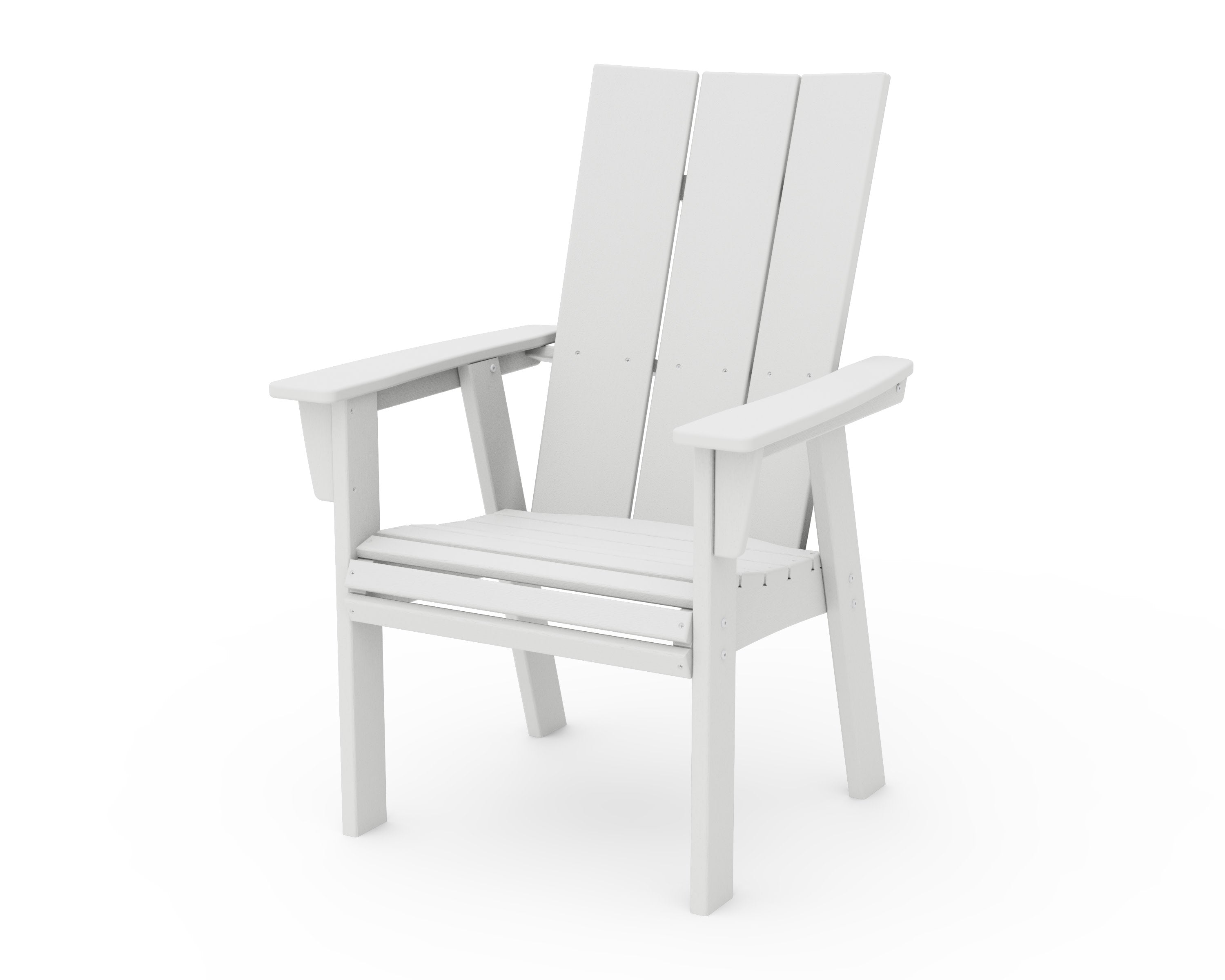 Modern Curveback Adirondack Dining Chair in Vintage White