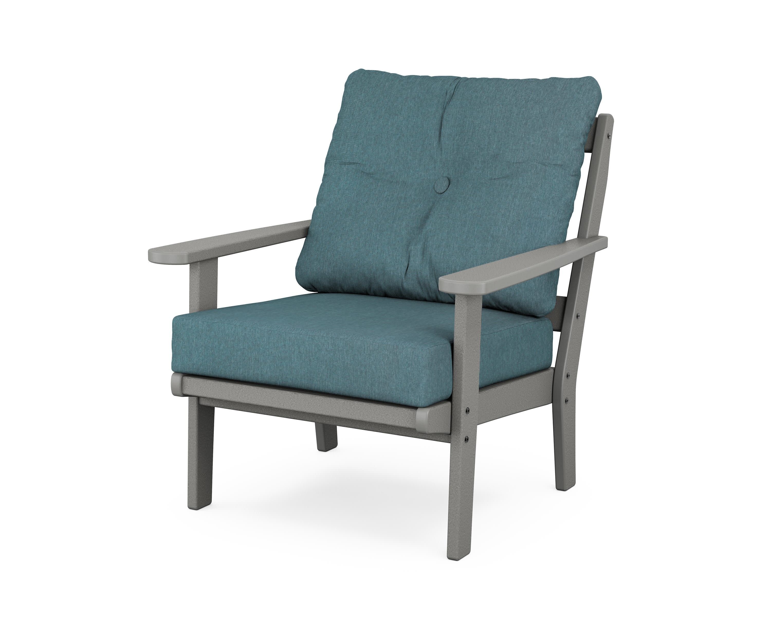 Mission Deep Seating Chair in Slate Grey / Ocean Teal