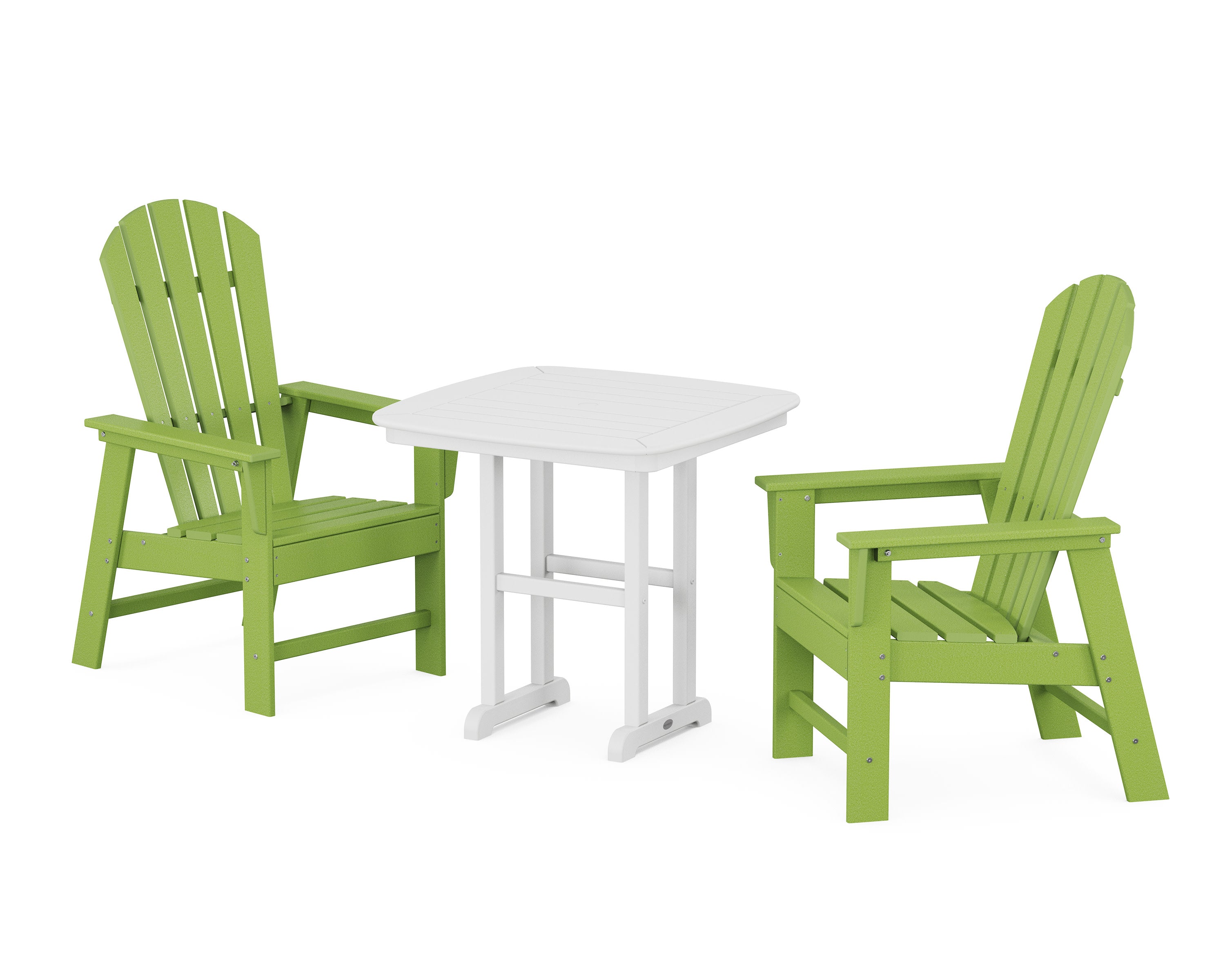South Beach 3-Piece Dining Set in Lime / White