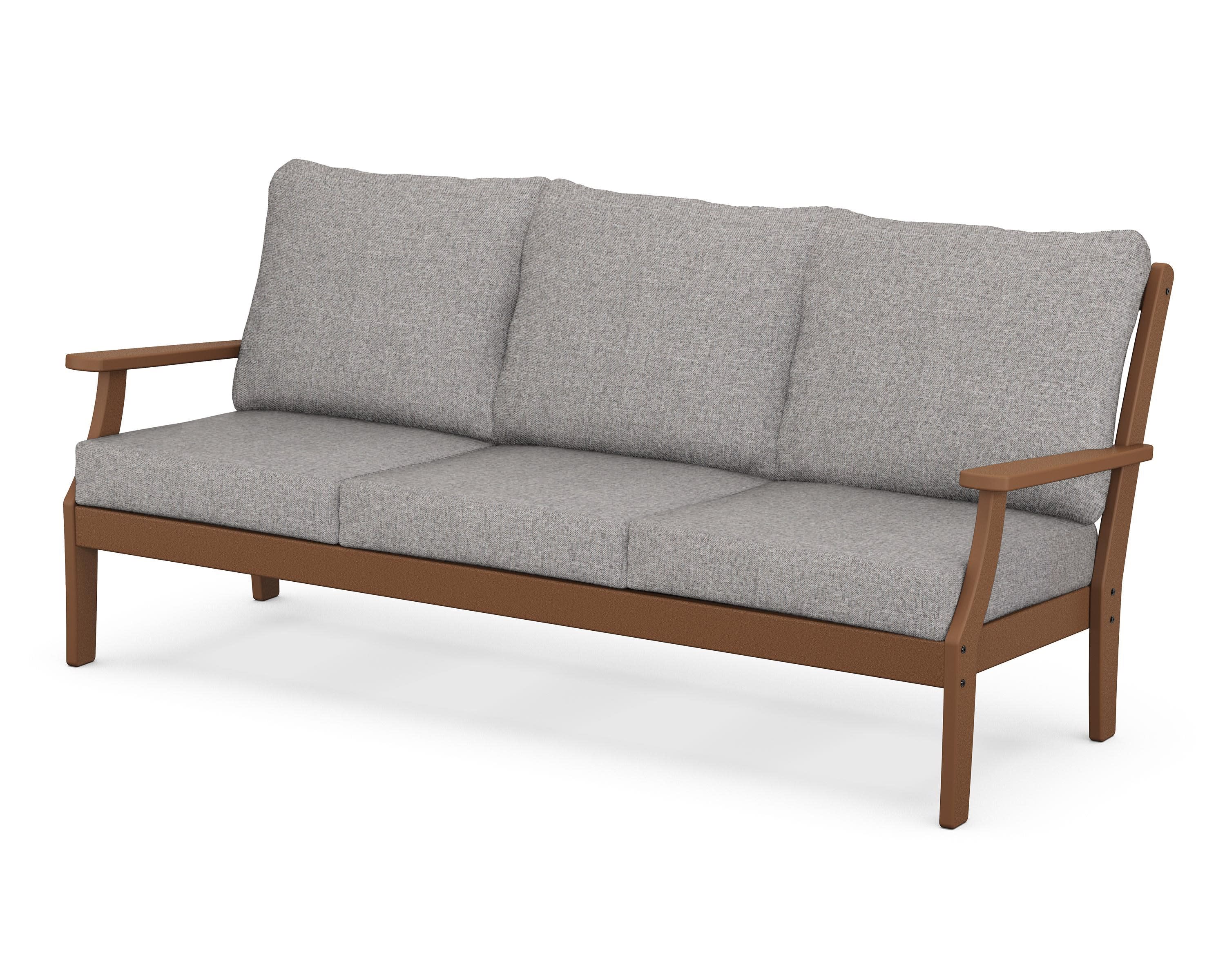 Braxton Deep Seating Sofa in Teak / Grey Mist