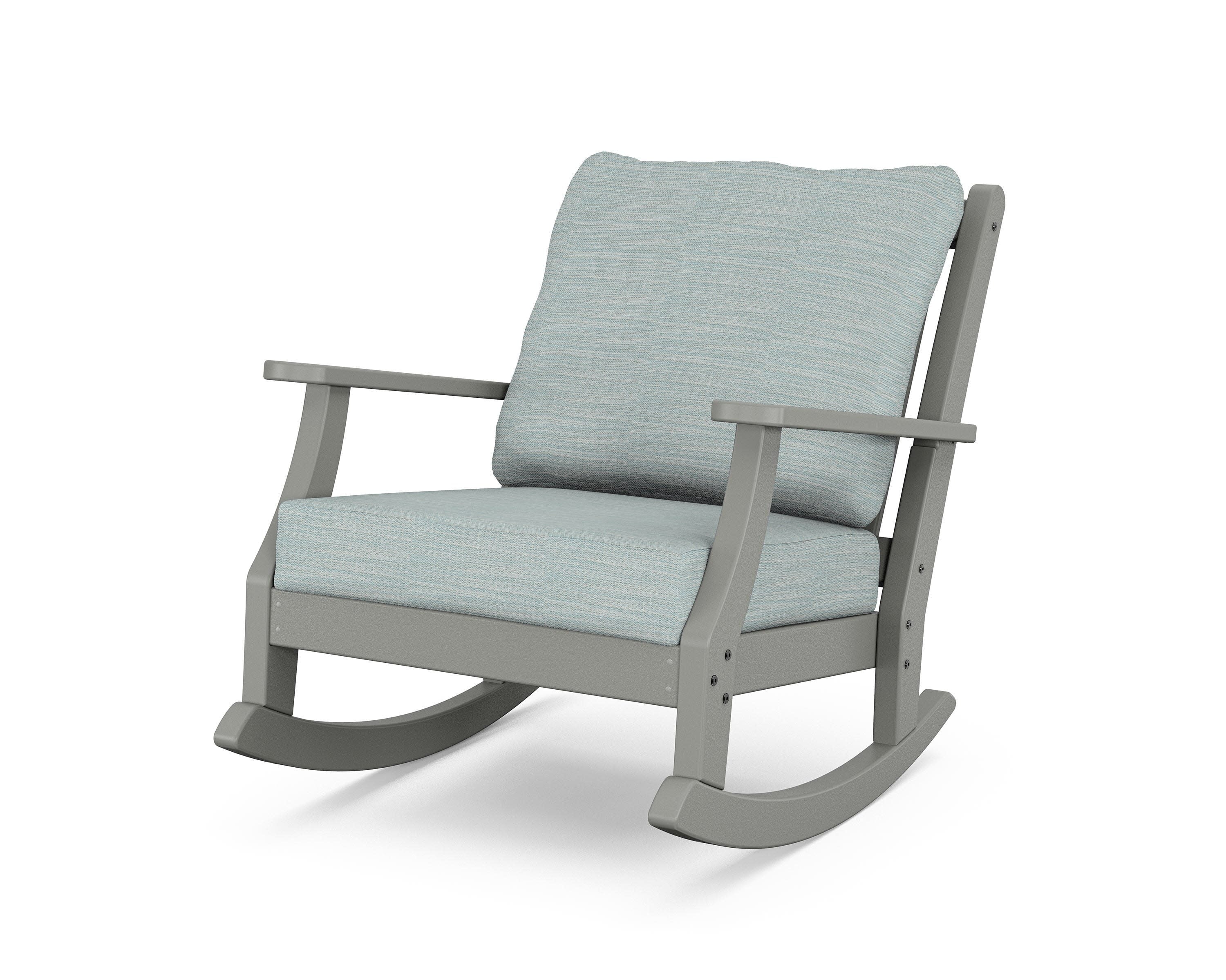 Wovendale Deep Seating Rocking Chair in Slate Grey / Soothe Mist