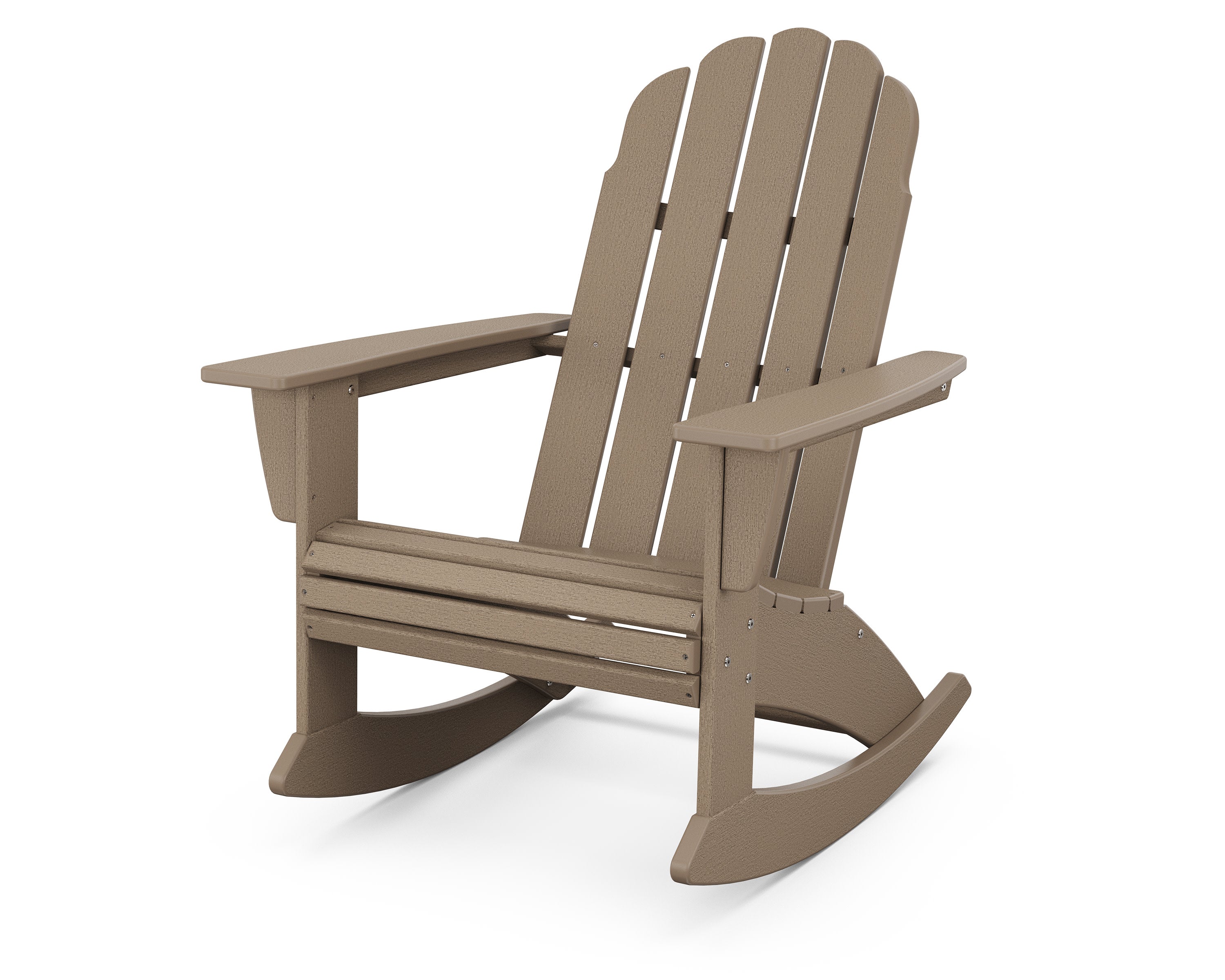 Vineyard Curveback Adirondack Rocking Chair in Vintage Sahara