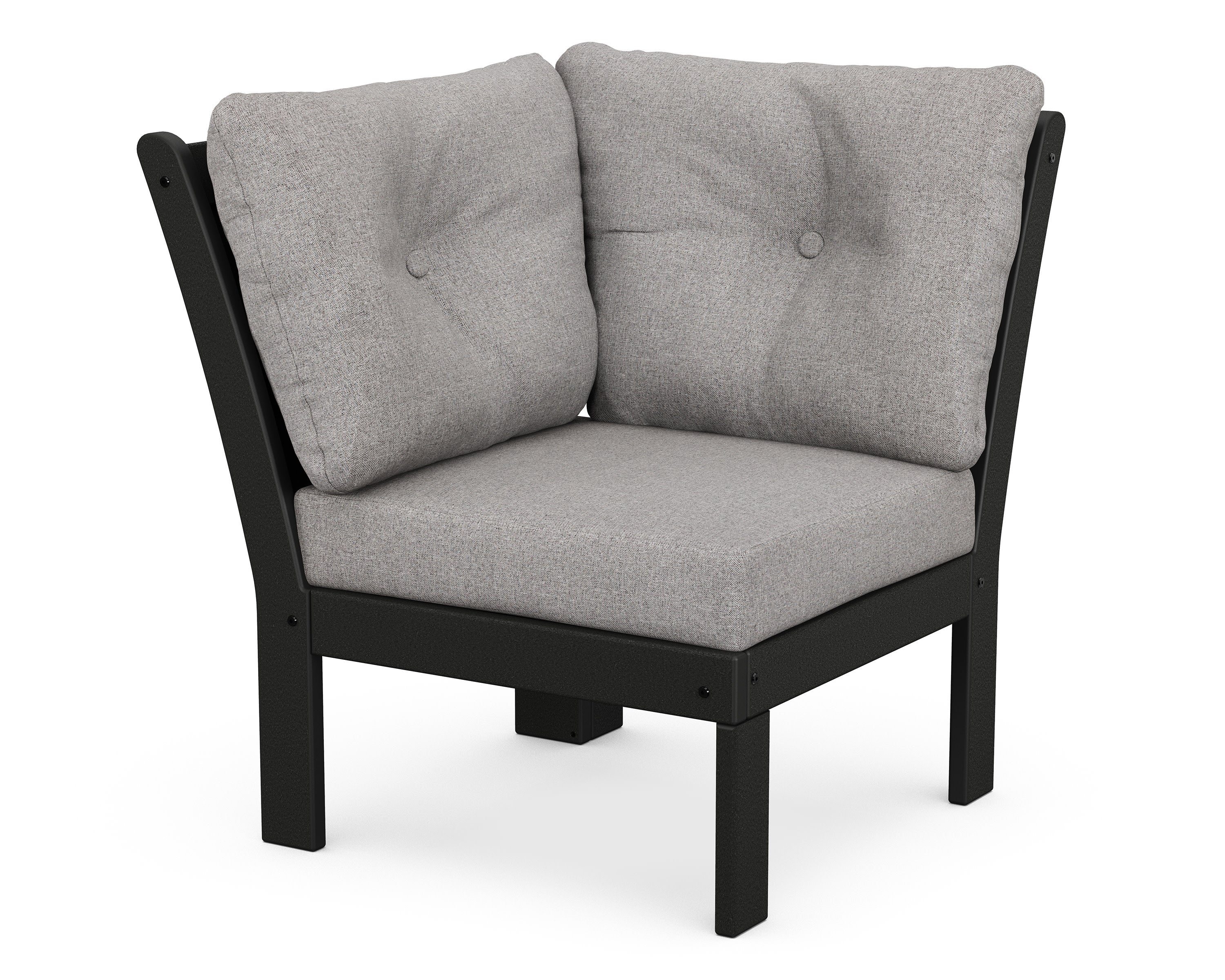 Vineyard Modular Corner Chair in Black / Grey Mist