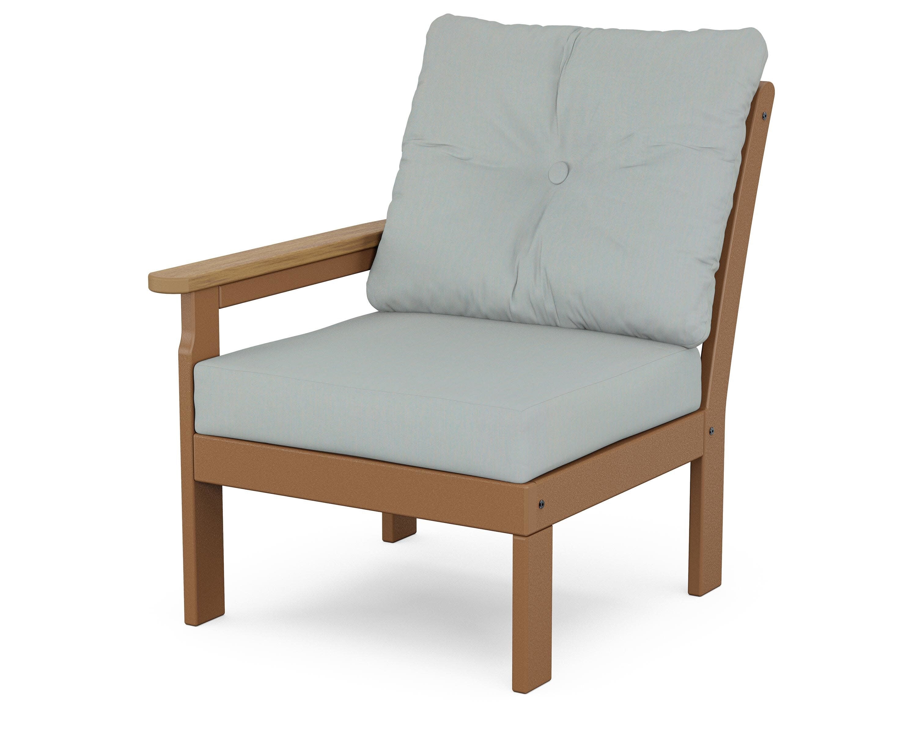 Vineyard Modular Left Arm Chair in Teak / Natural / Spa