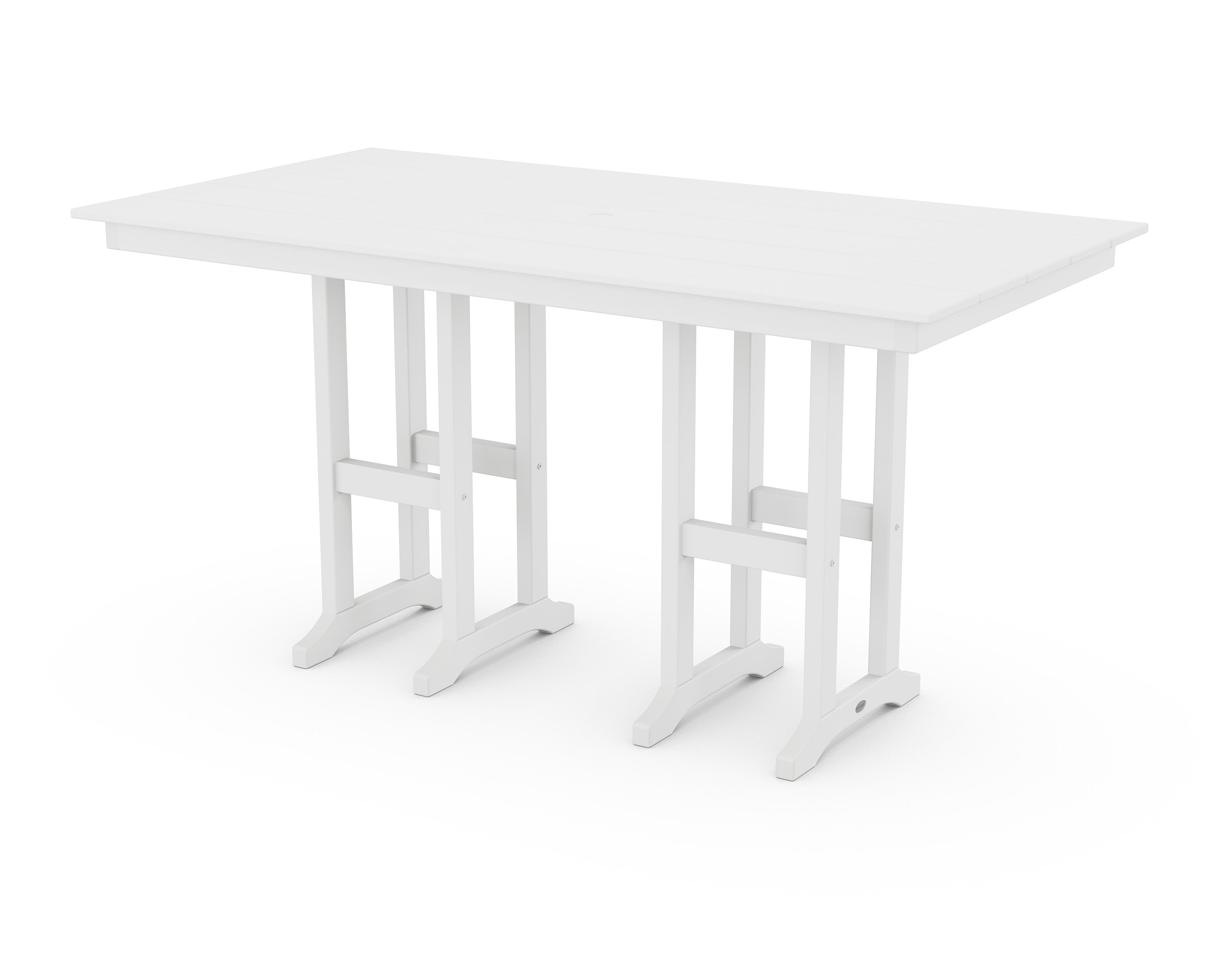 Farmhouse 37" x 72" Counter Table in White