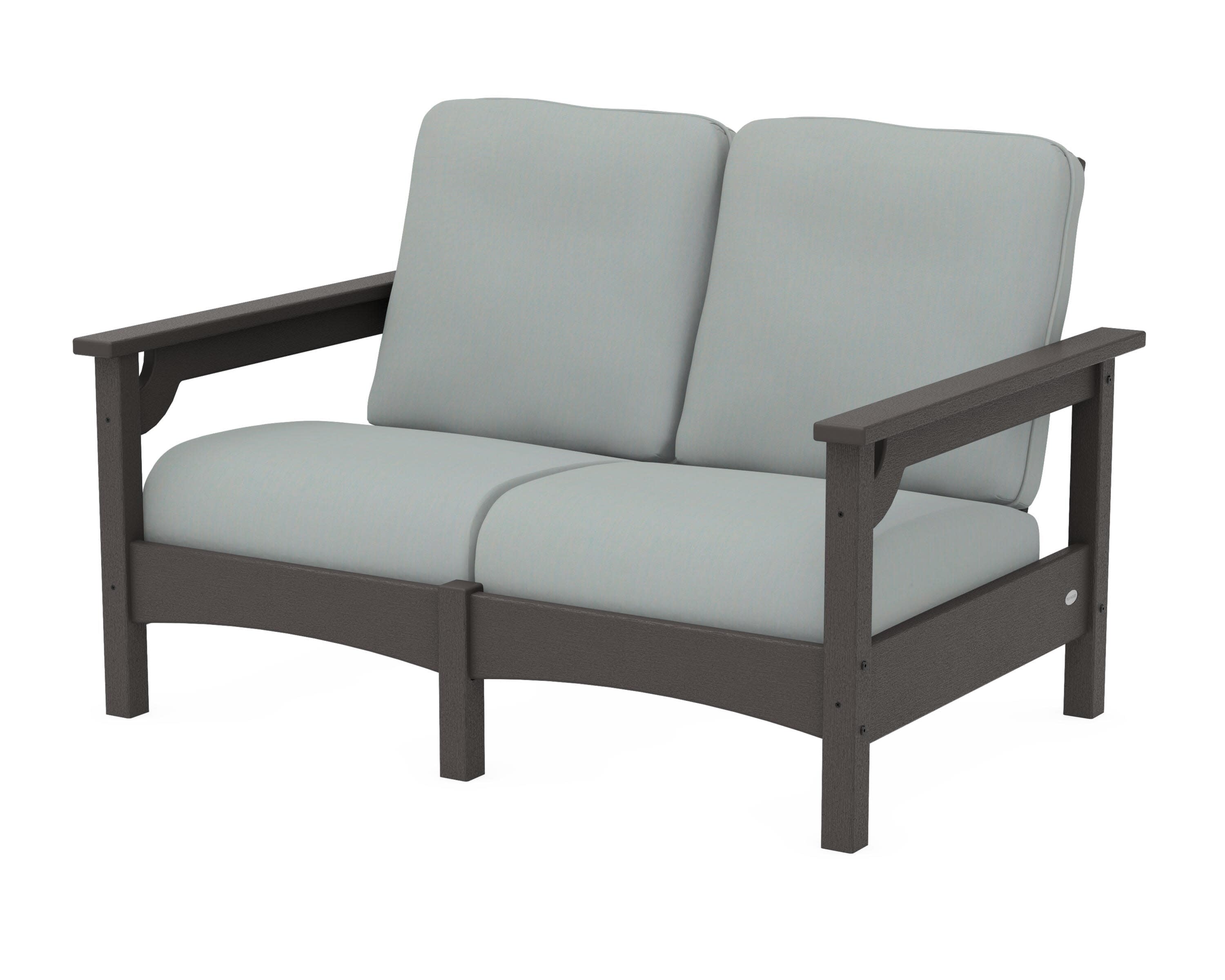 Club Loveseat in Vintage Coffee / Spa