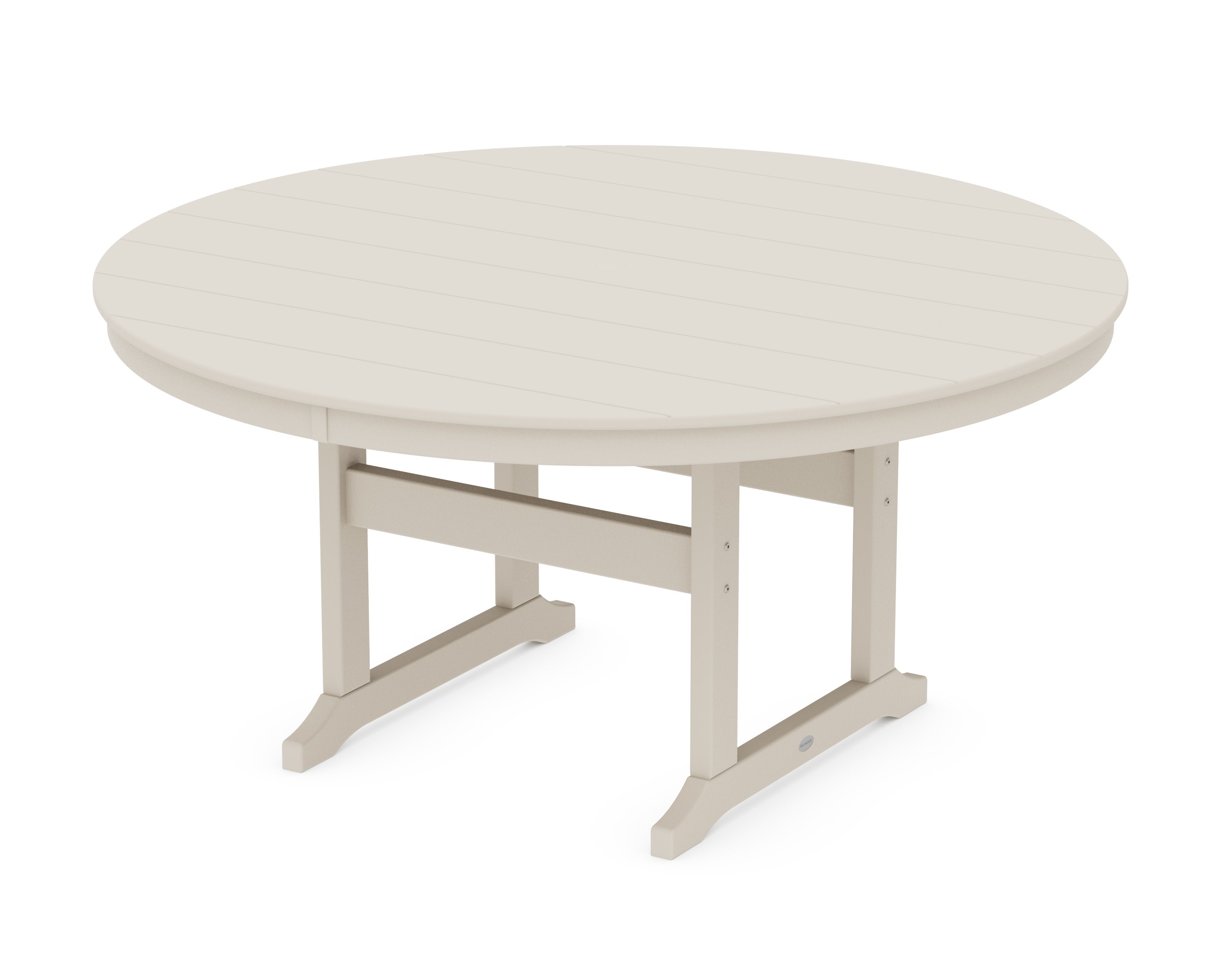 60" Round Farmhouse Dining Table in Sand
