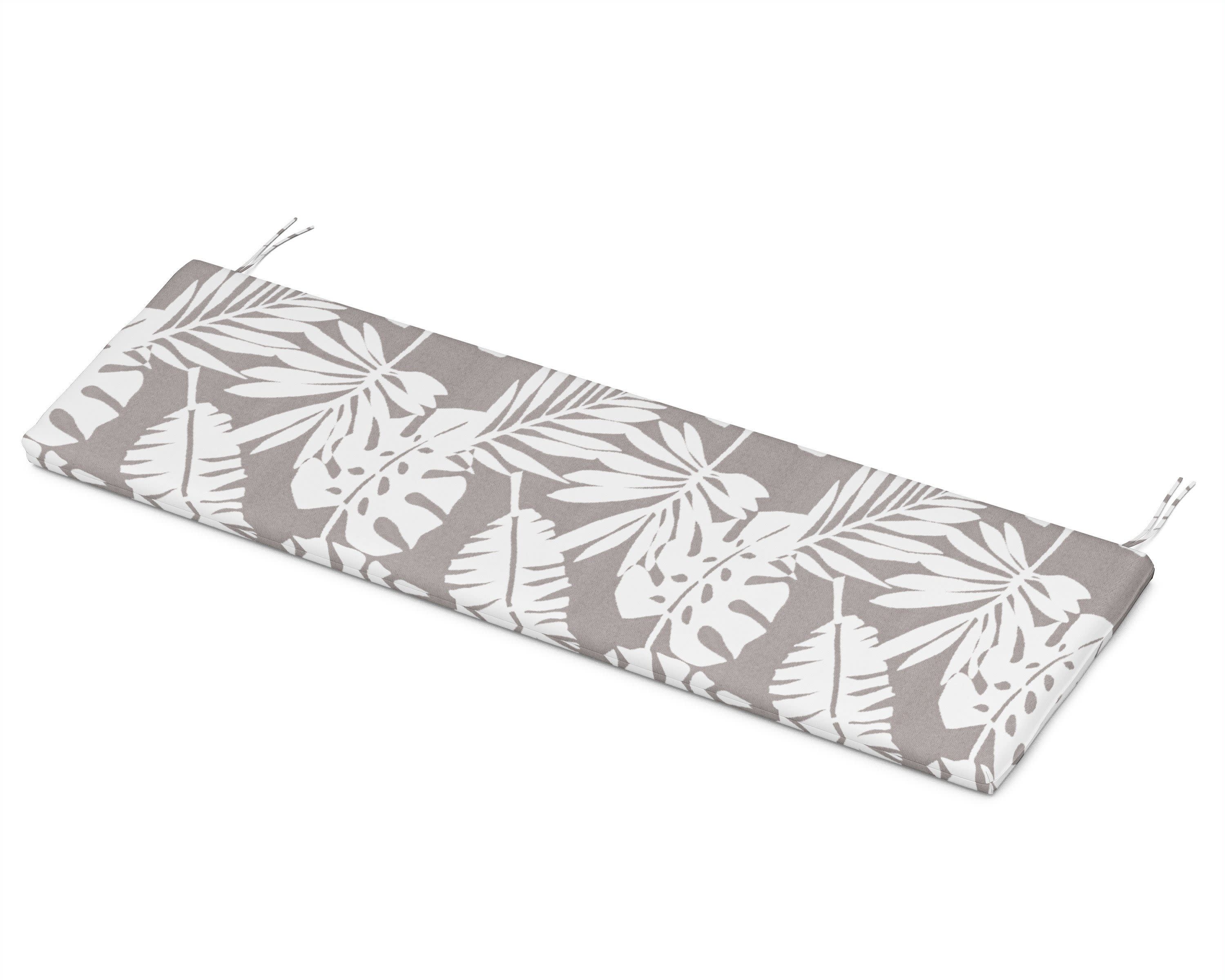 Bench Seat Cushion - 17.25"D x 68.5"W x 2.5"H in Leaf Grey Mist