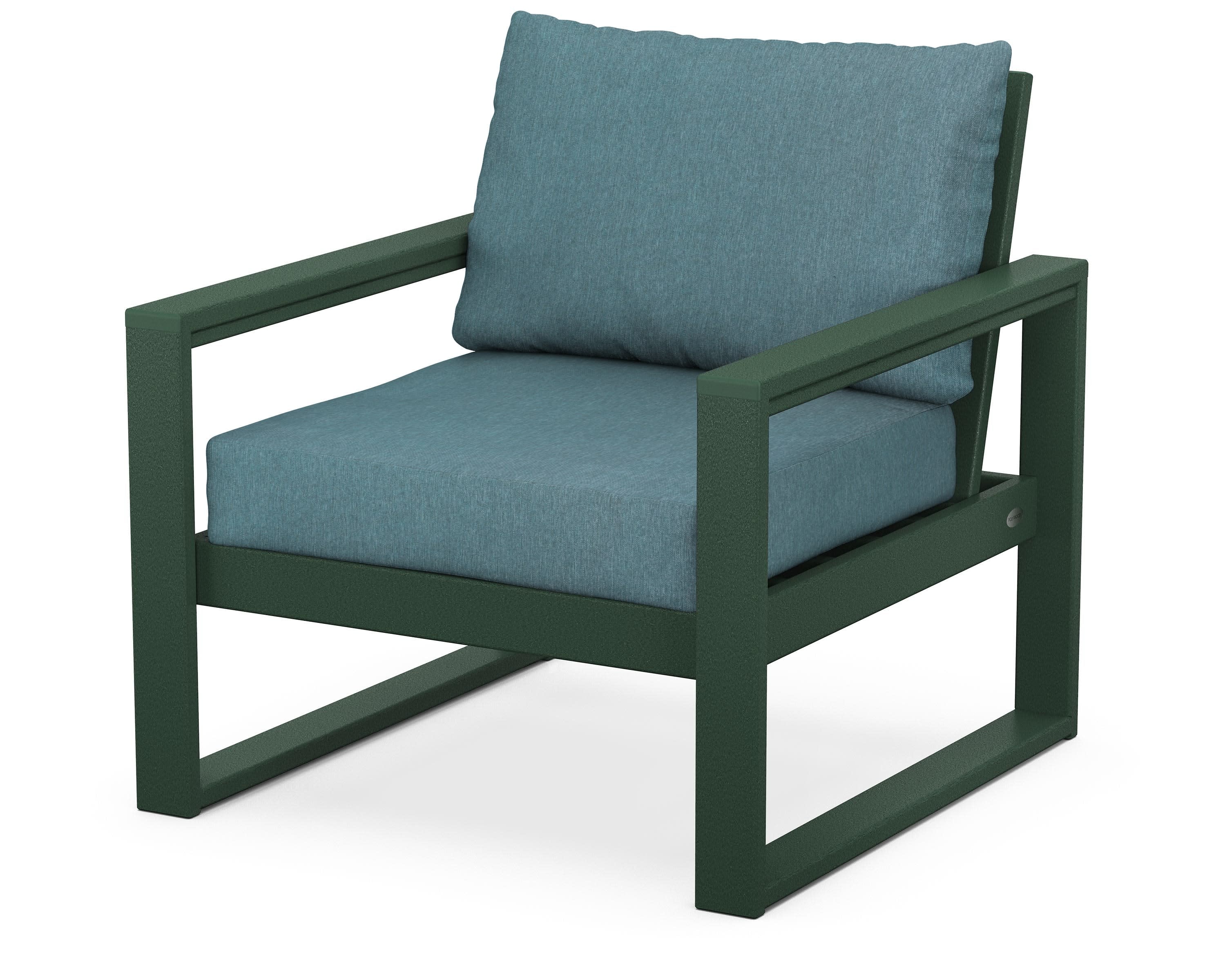 EDGE Club Chair in Green / Ocean Teal