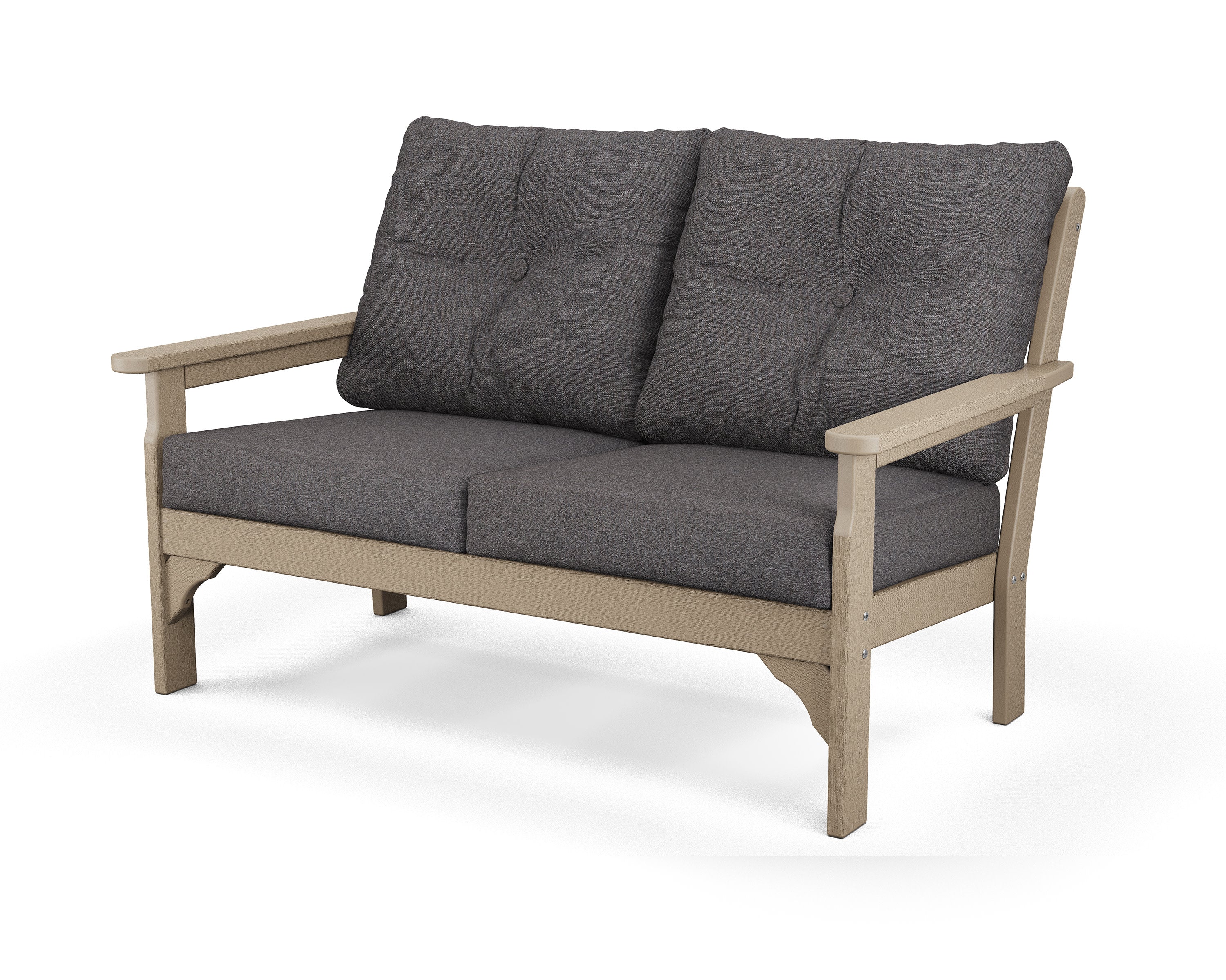 Vineyard Deep Seating Loveseat in Vintage Sahara / Ash Charcoal