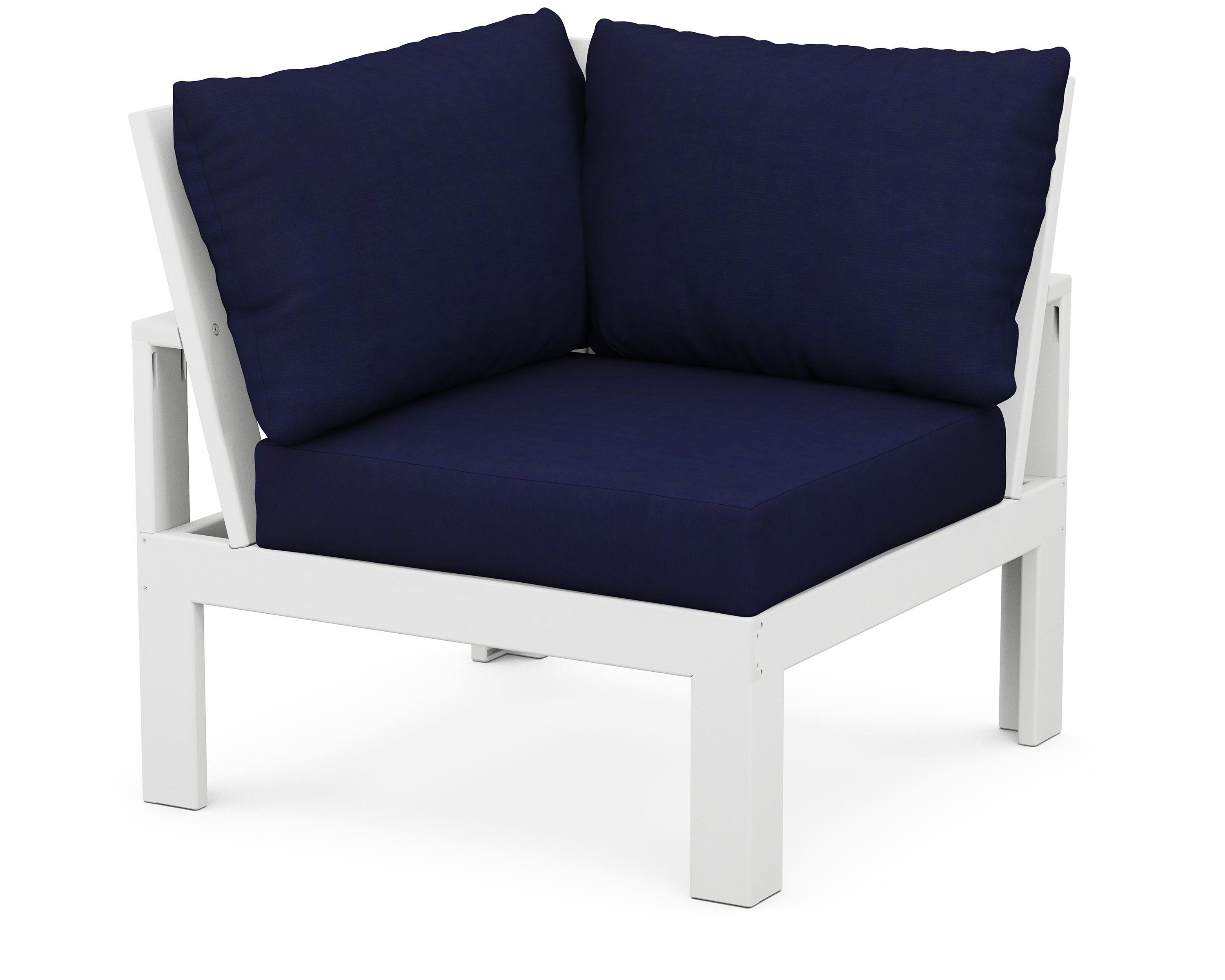 Modular Corner Chair in White / Navy