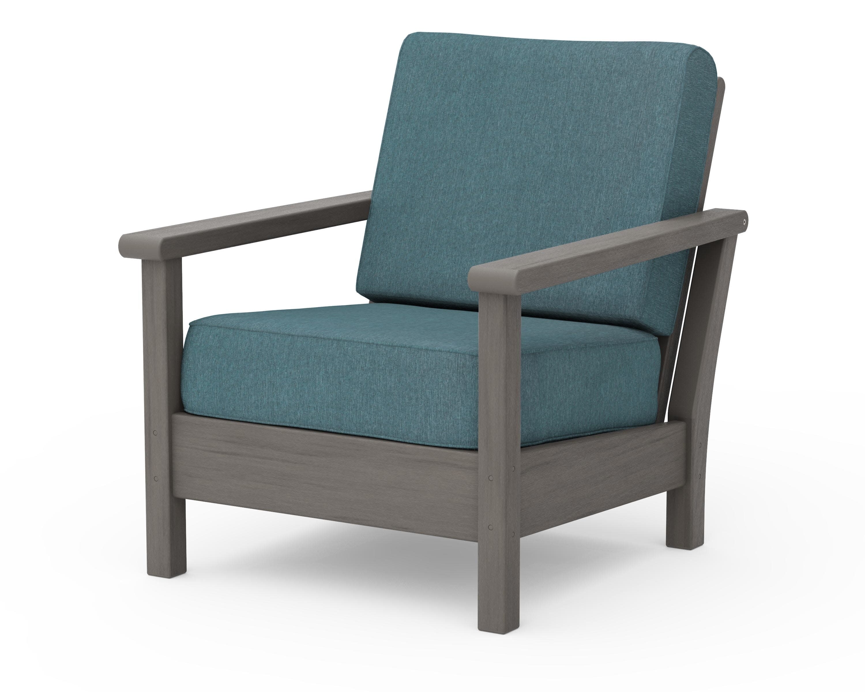 Harbour Deep Seating Chair in Driftwood / Ocean Teal