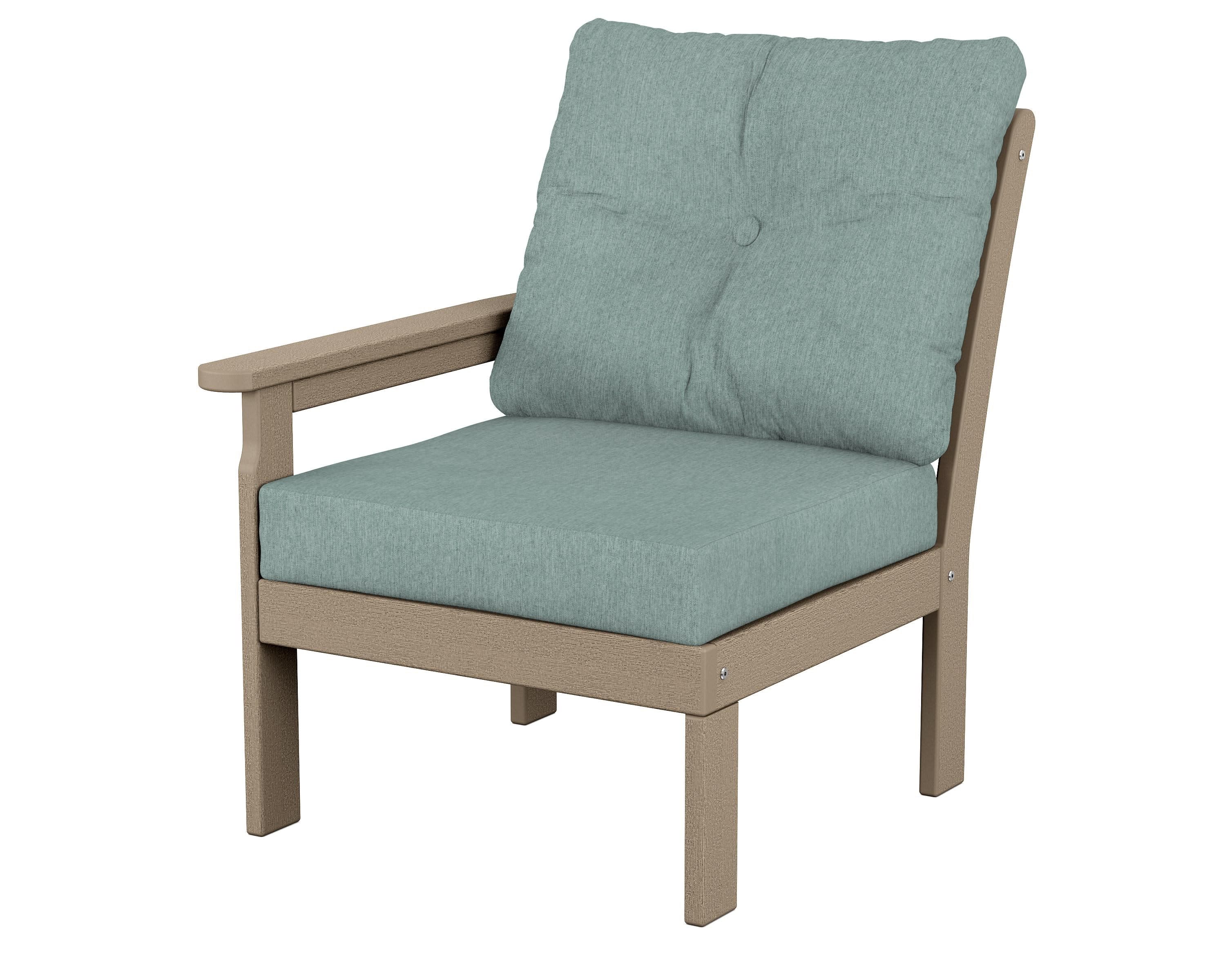 Vineyard Modular Left Arm Chair in Vintage Sahara / Glacier Spa
