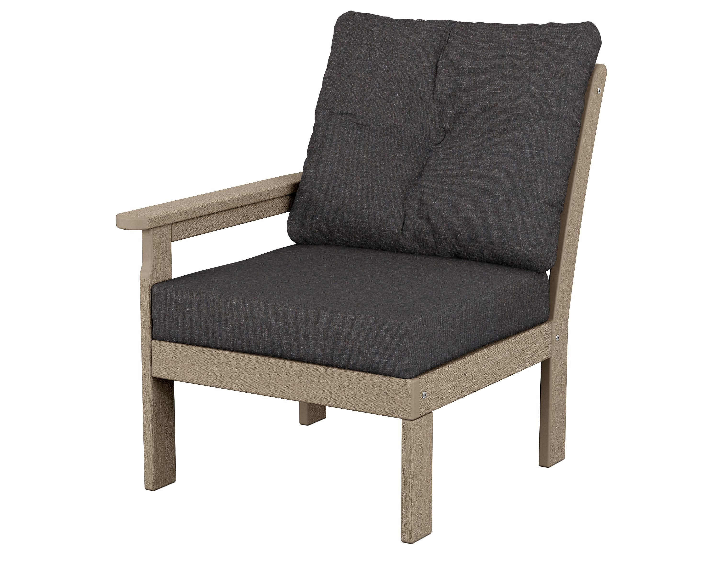 Vineyard Modular Left Arm Chair in Vintage Sahara / Ash Charcoal