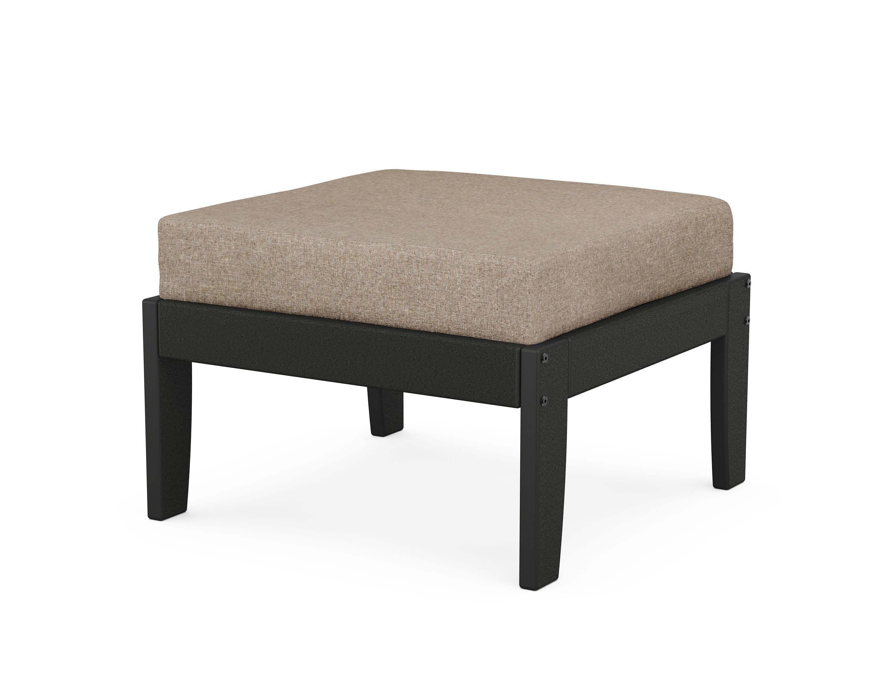 Modular Ottoman - Classic in Black / Spiced Burlap