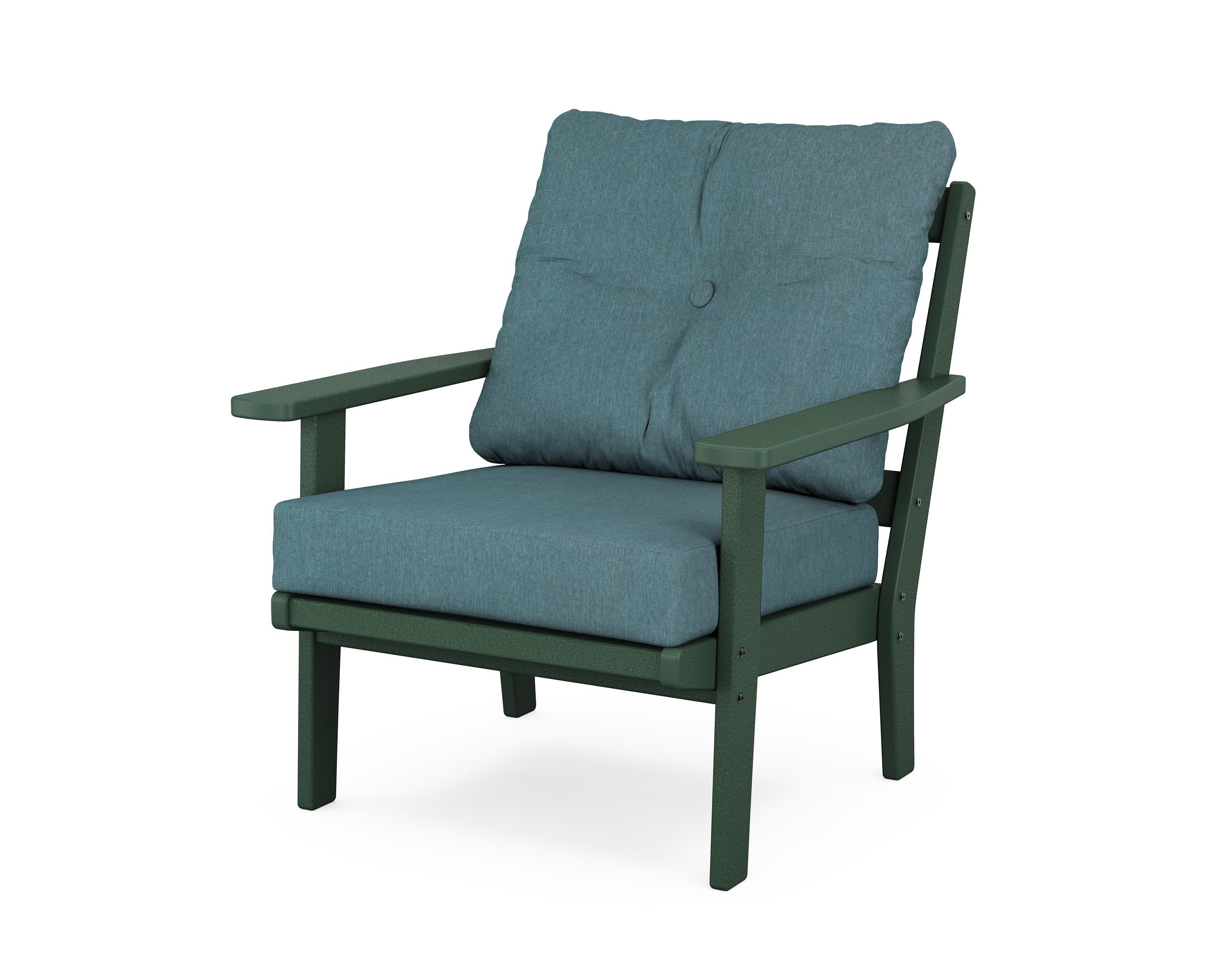 Oxford Deep Seating Chair in Green / Ocean Teal