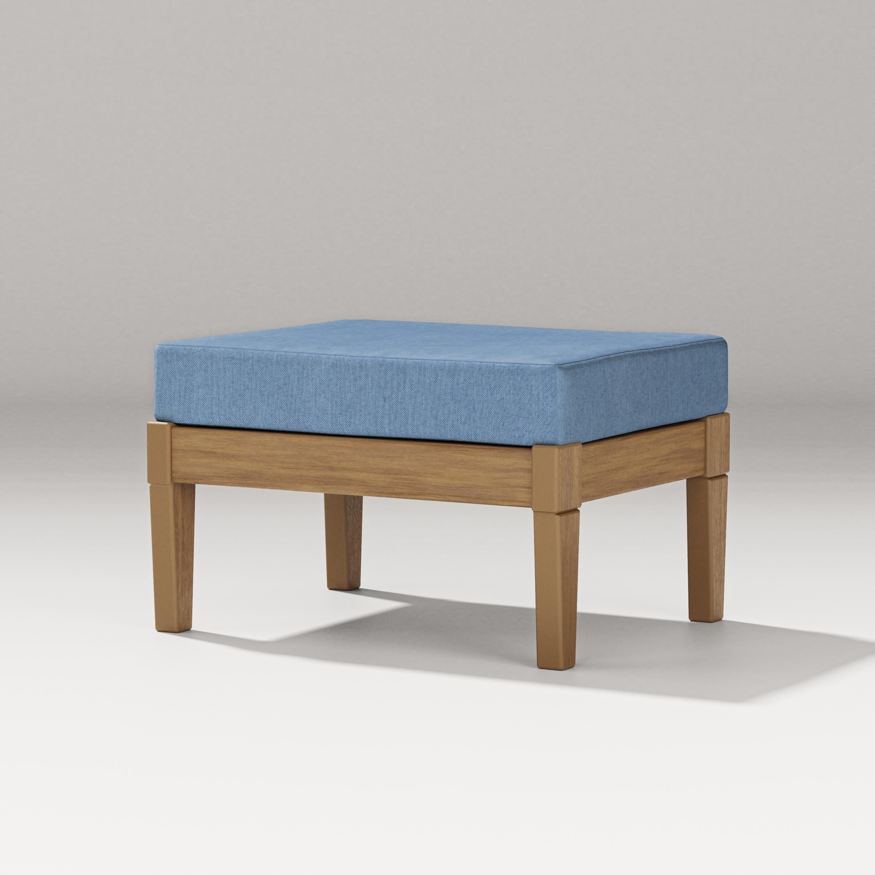 Estate Lounge Ottoman in Natural / Sky Blue
