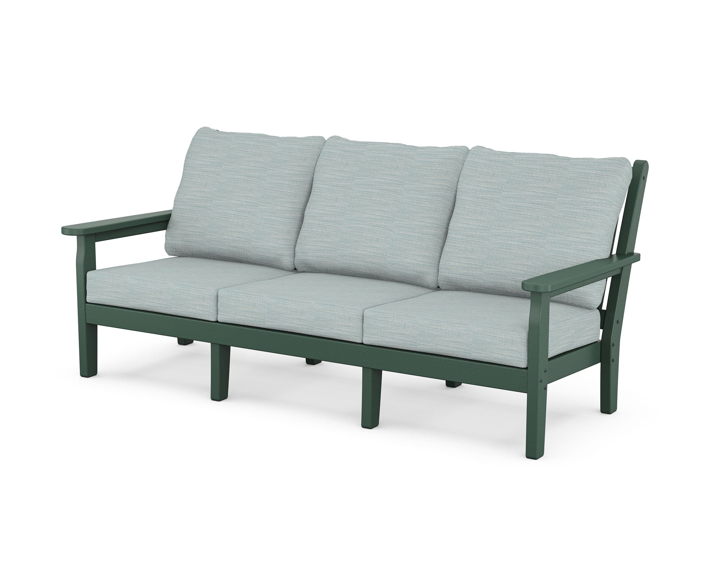 Chippendale Deep Seating Sofa in Green / Soothe Mist