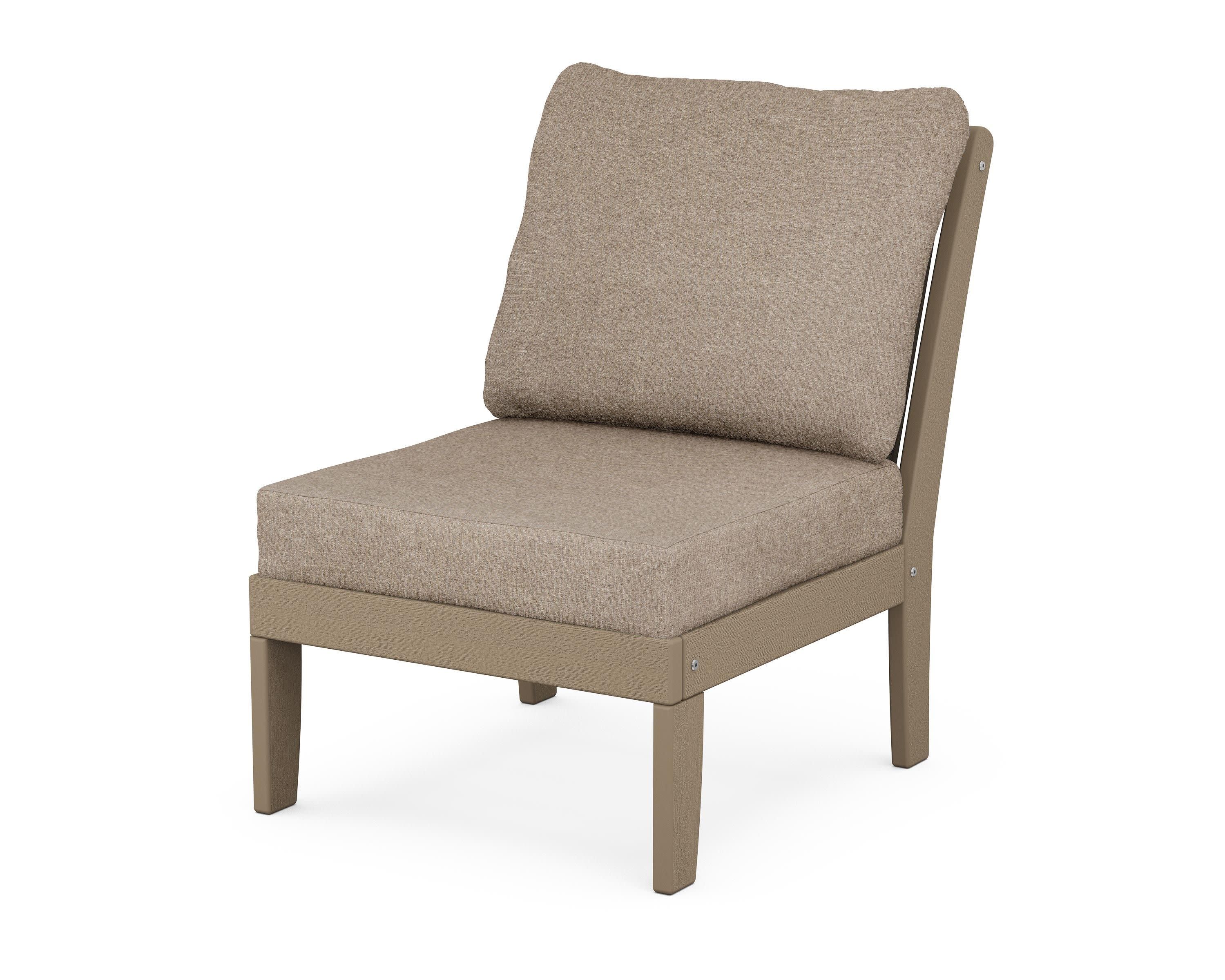 Braxton Modular Armless Chair in Vintage Sahara / Spiced Burlap
