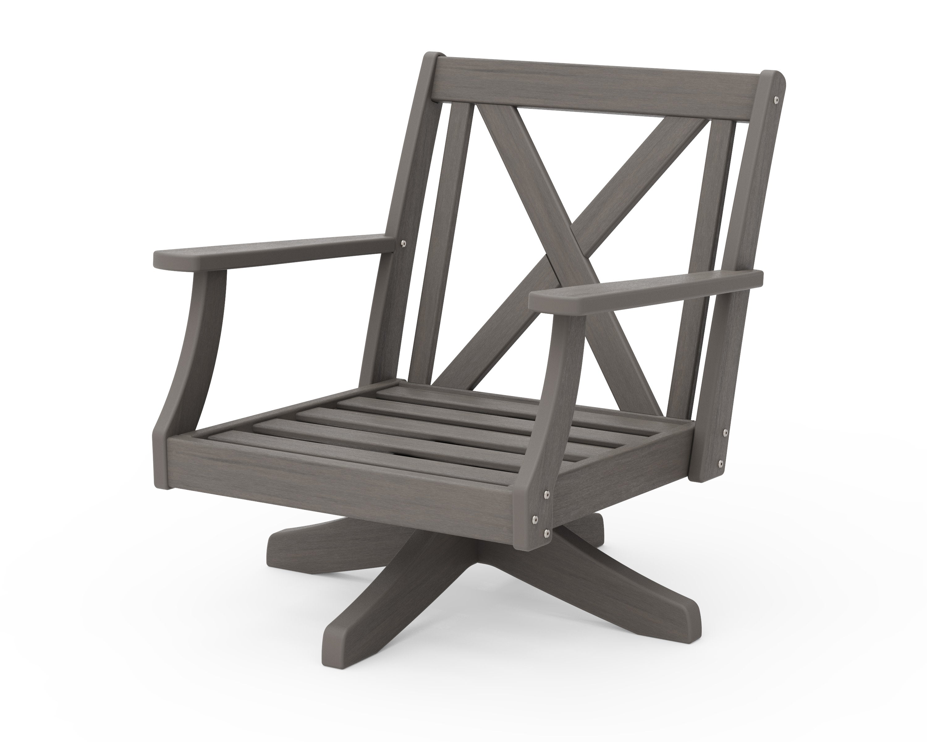 Braxton Deep Seating Swivel Chair Frame in Driftwood