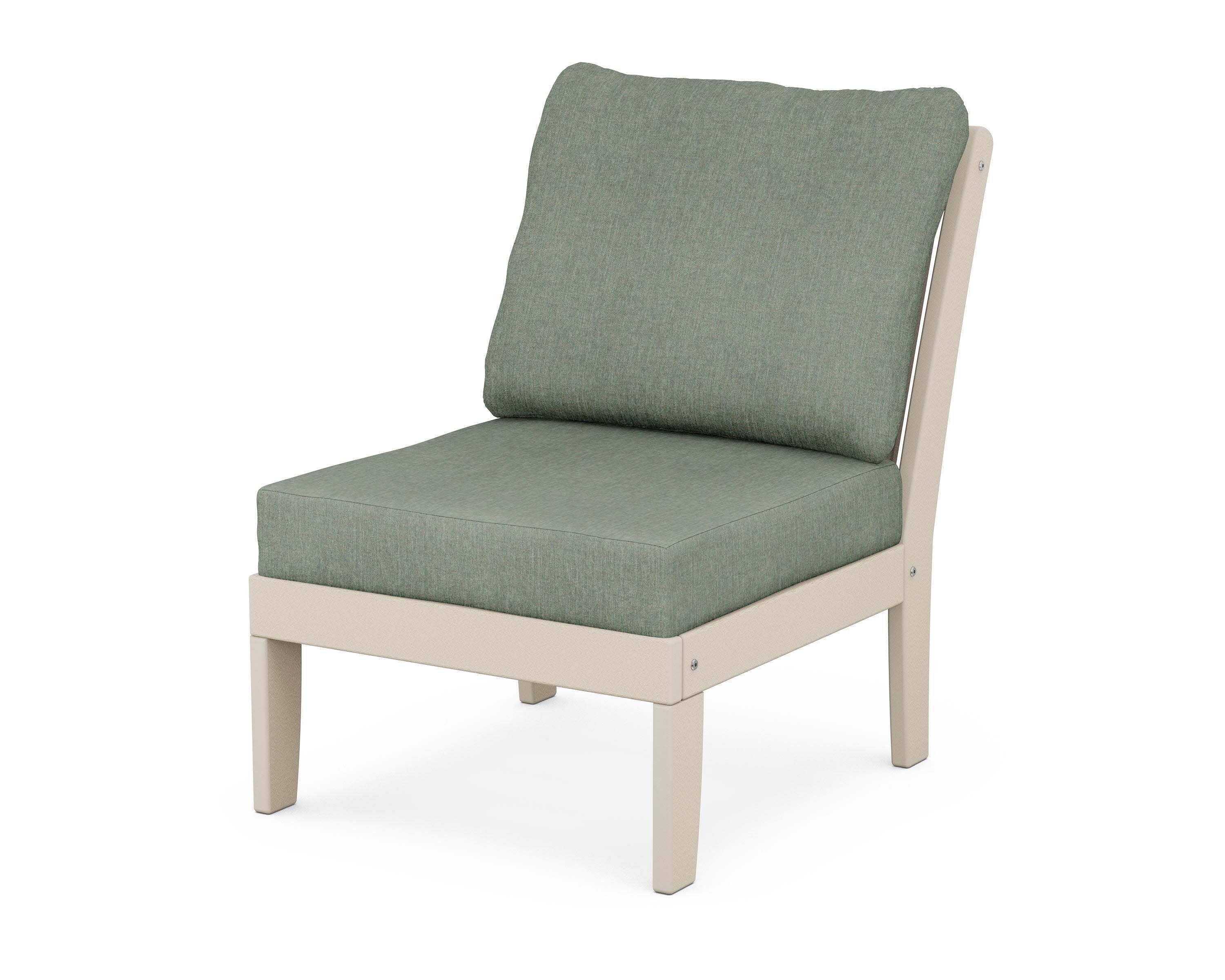 Braxton Modular Armless Chair in Sand / Cast Sage