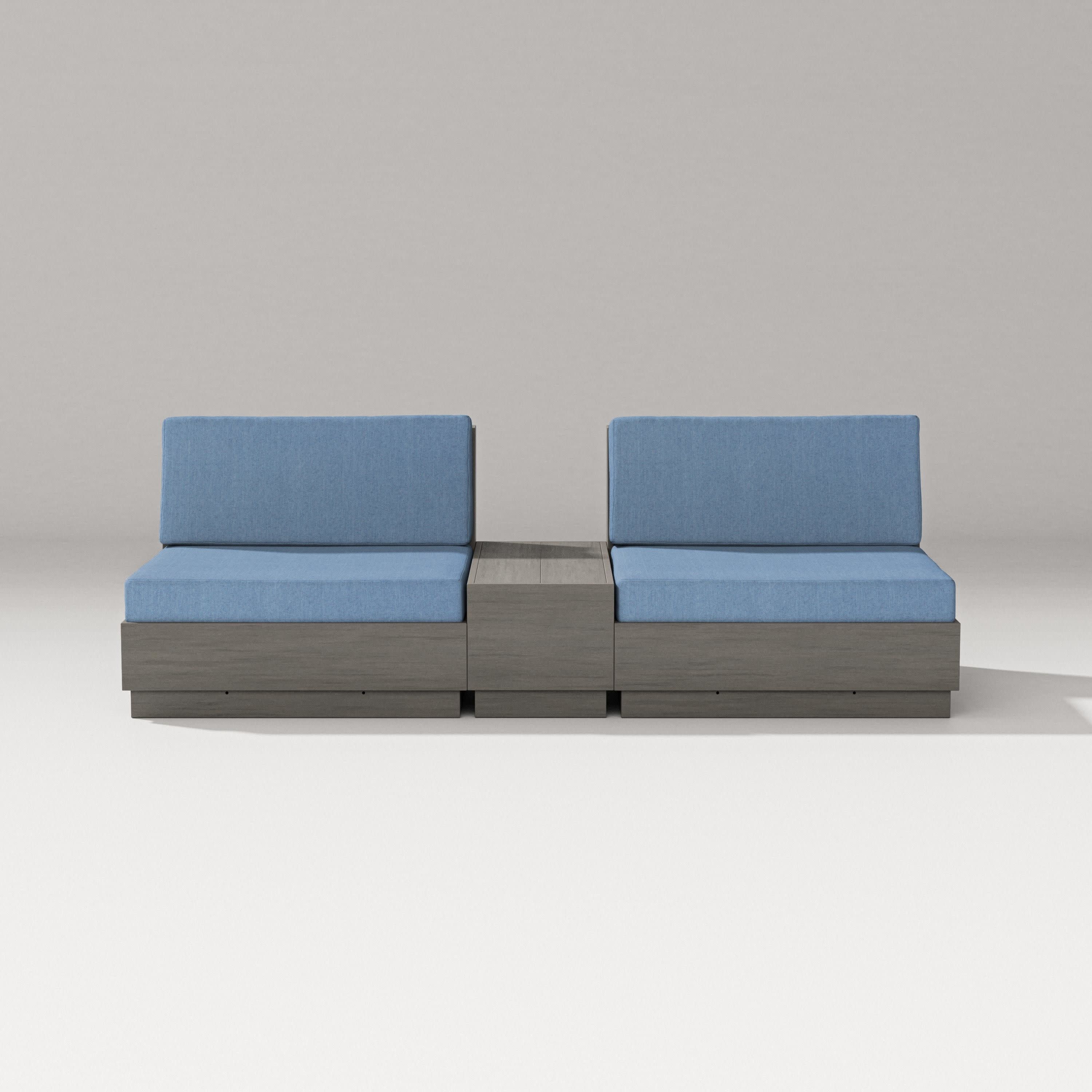 Elevate Lounge Chair Set in Driftwood / Sky Blue