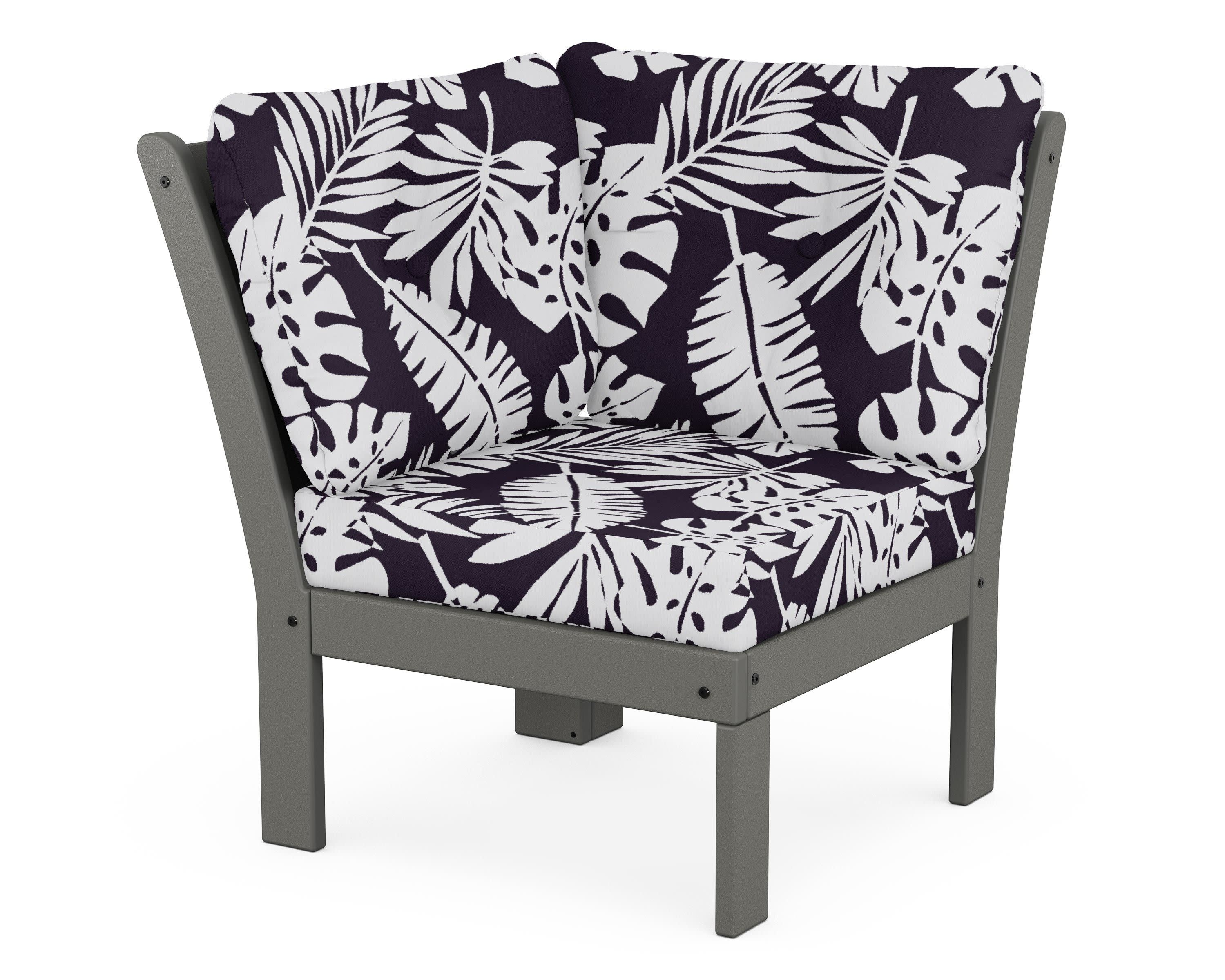 Vineyard Modular Corner Chair in Slate Grey / Leaf Navy
