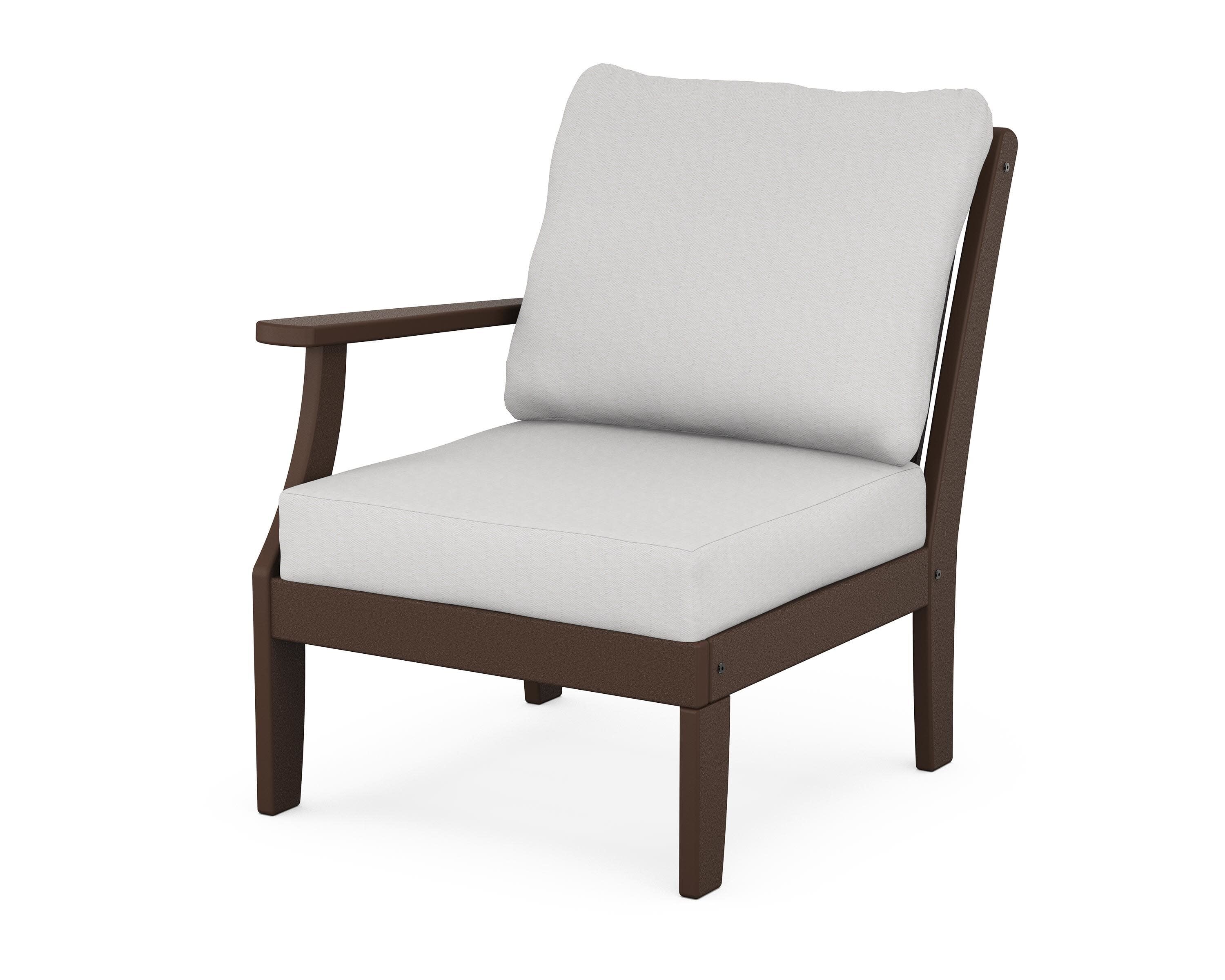 Braxton Modular Left Arm Chair in Mahogany / Diamond in the Rough