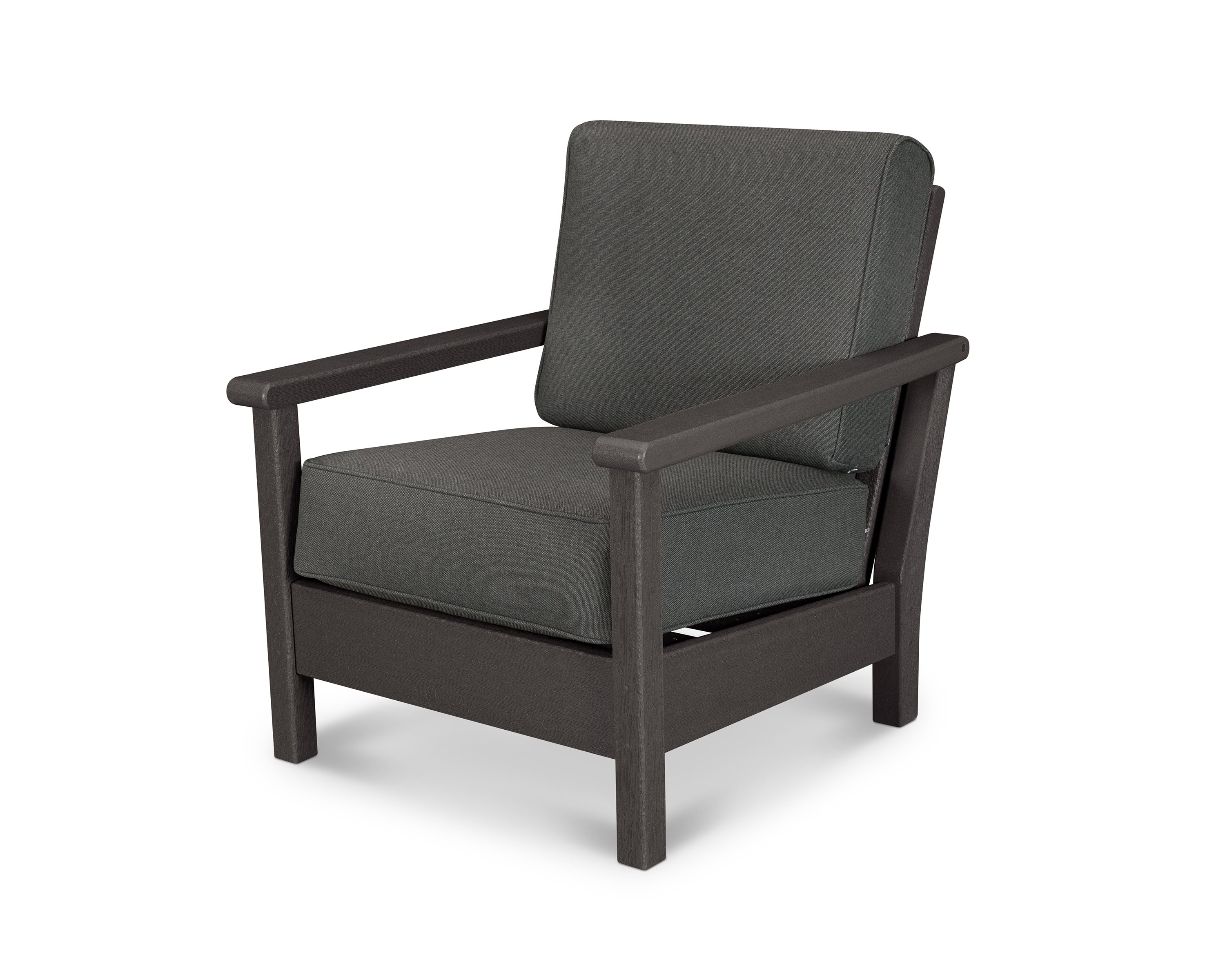 Harbour Deep Seating Chair in Vintage Coffee / Blend Coal