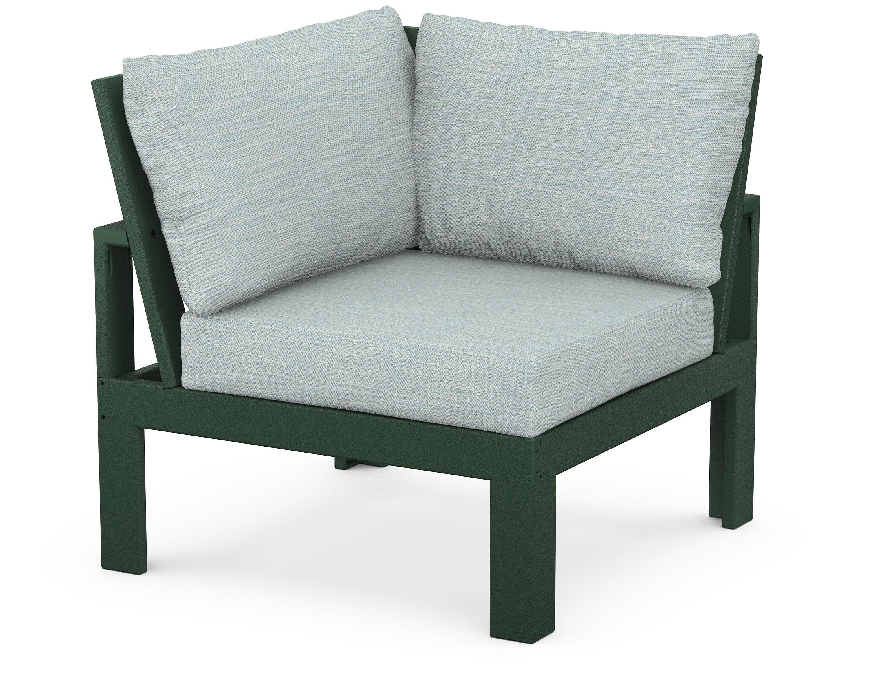 Modular Corner Chair in Green / Soothe Mist