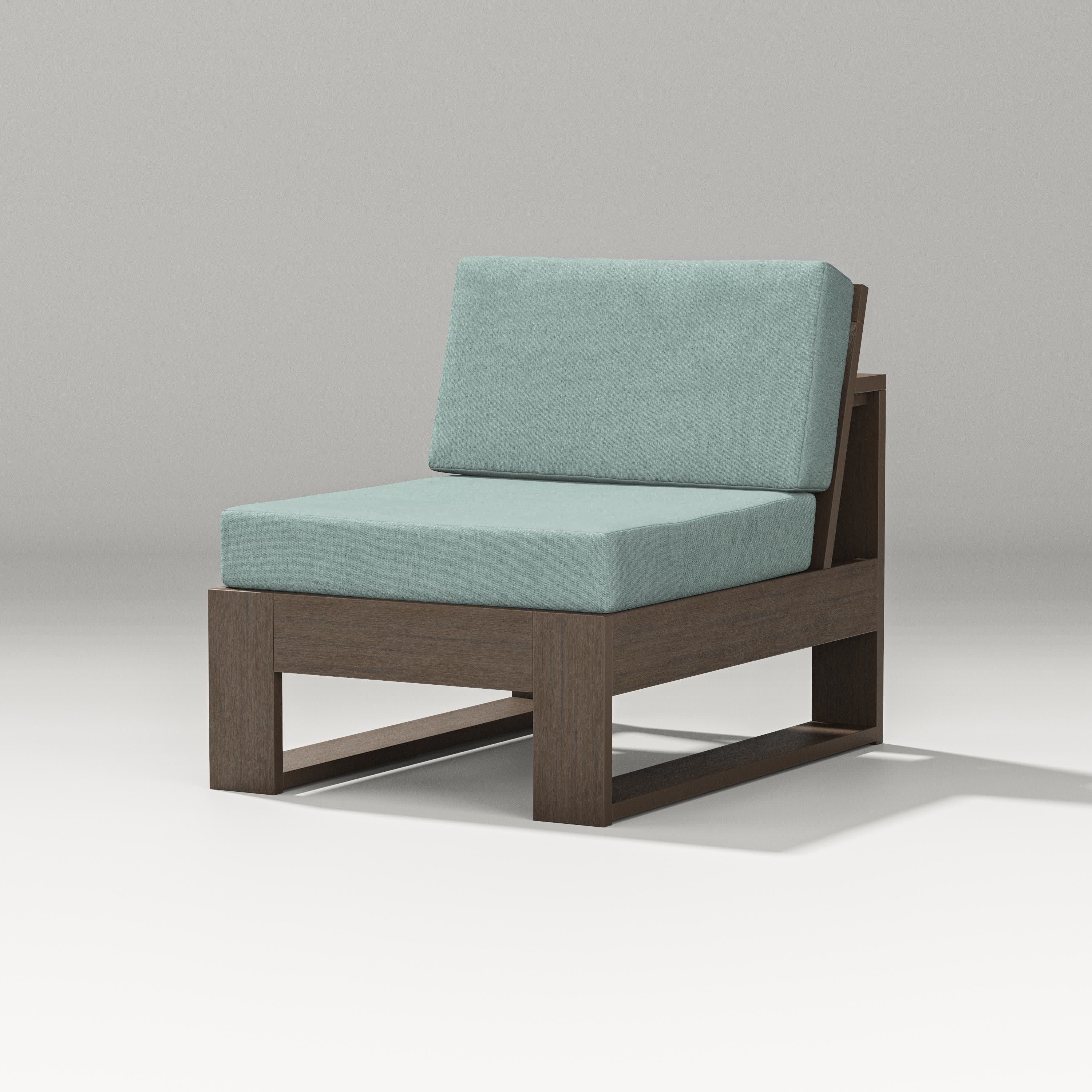 Latitude Modular Armless Chair in Kona / Glacier Spa