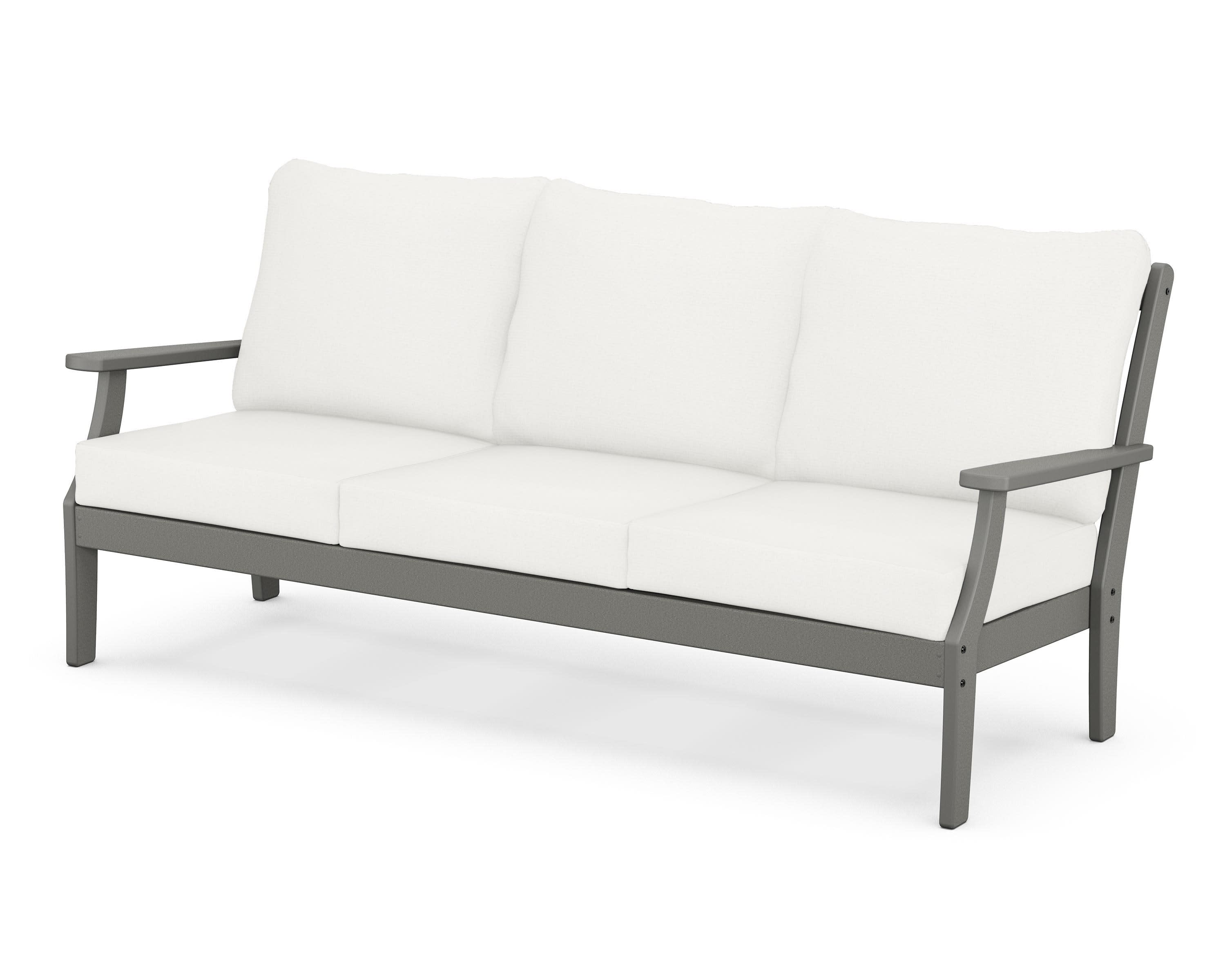 Braxton Deep Seating Sofa in Slate Grey / Natural Linen
