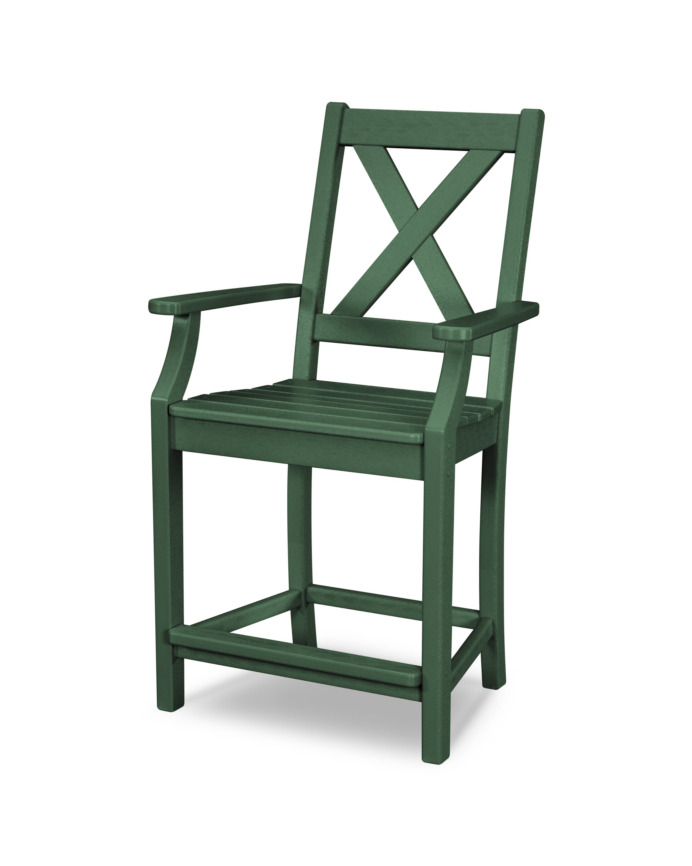 Braxton Counter Arm Chair in Green