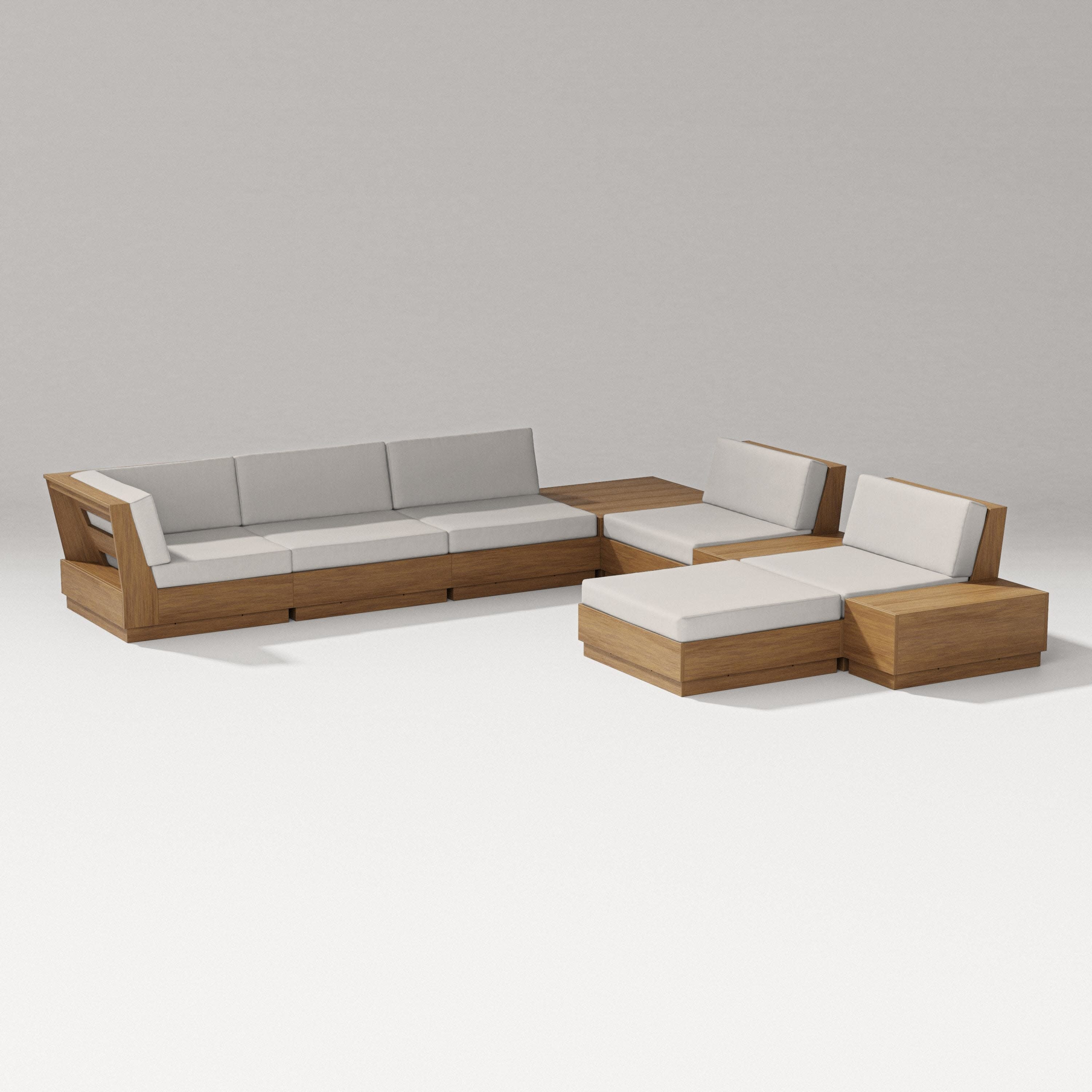Elevate 9-Piece Conversation Sectional in Natural / Cast Ash