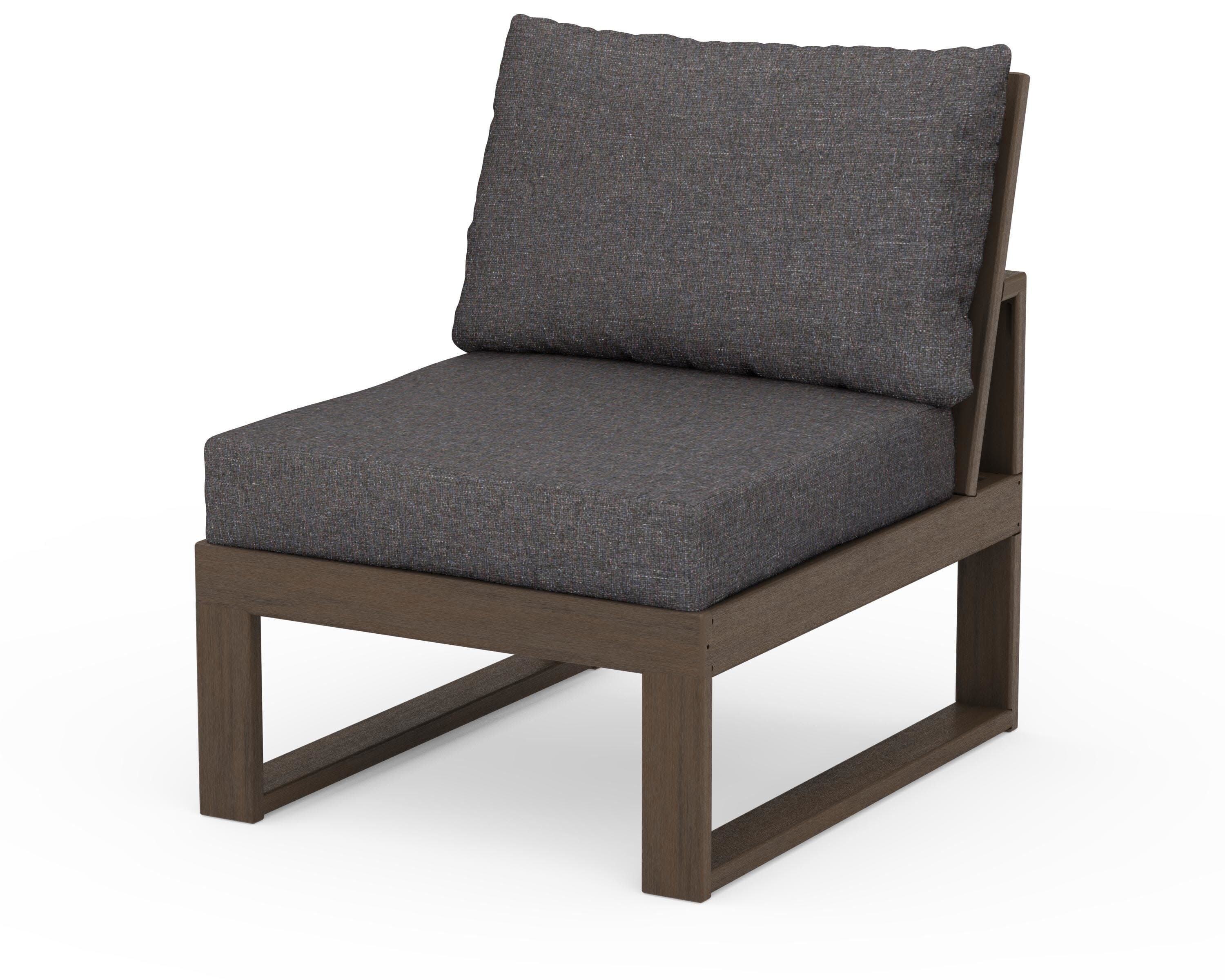 Modular Armless Chair in Kona / Ash Charcoal