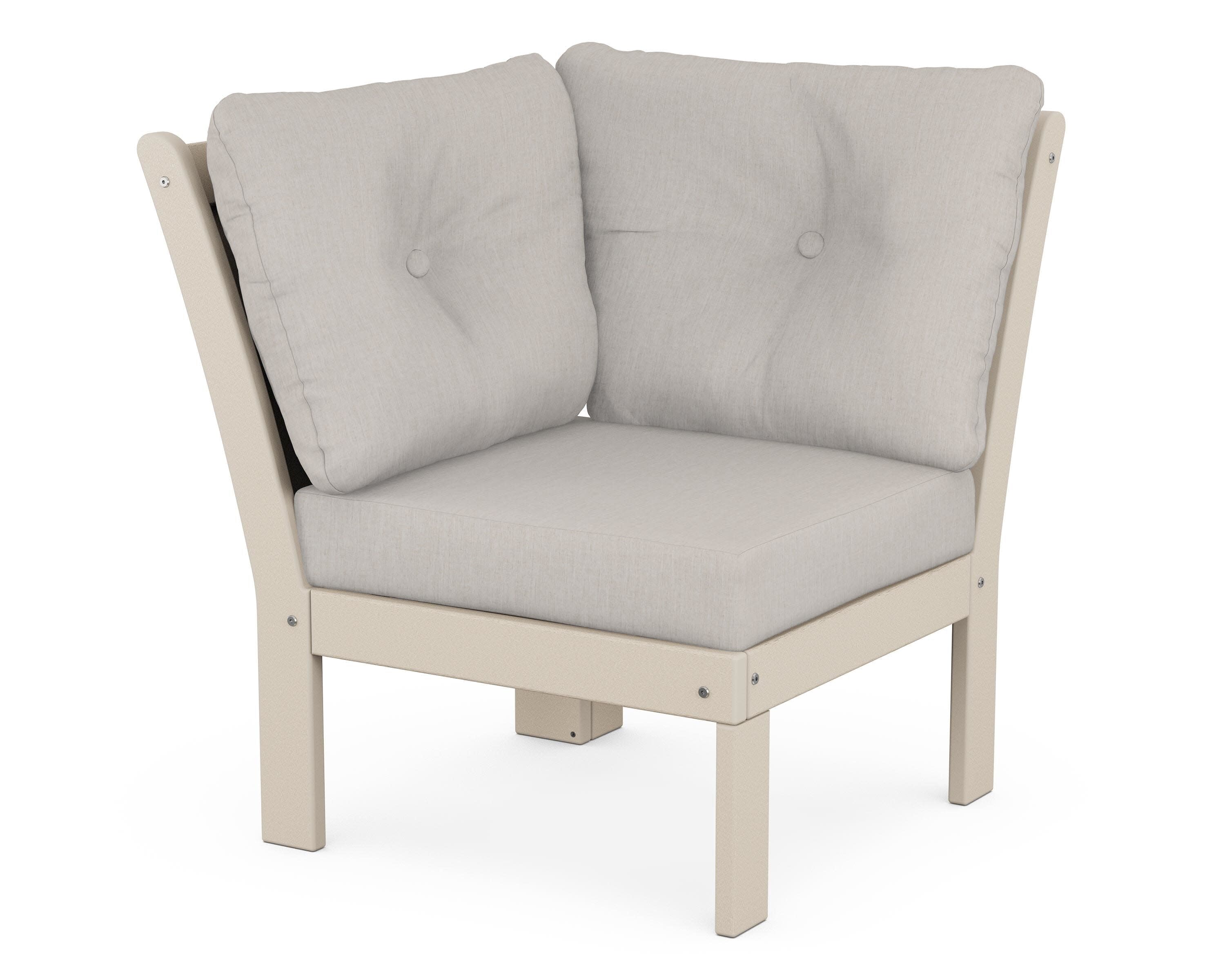 Vineyard Modular Corner Chair in Sand / Cast Ash
