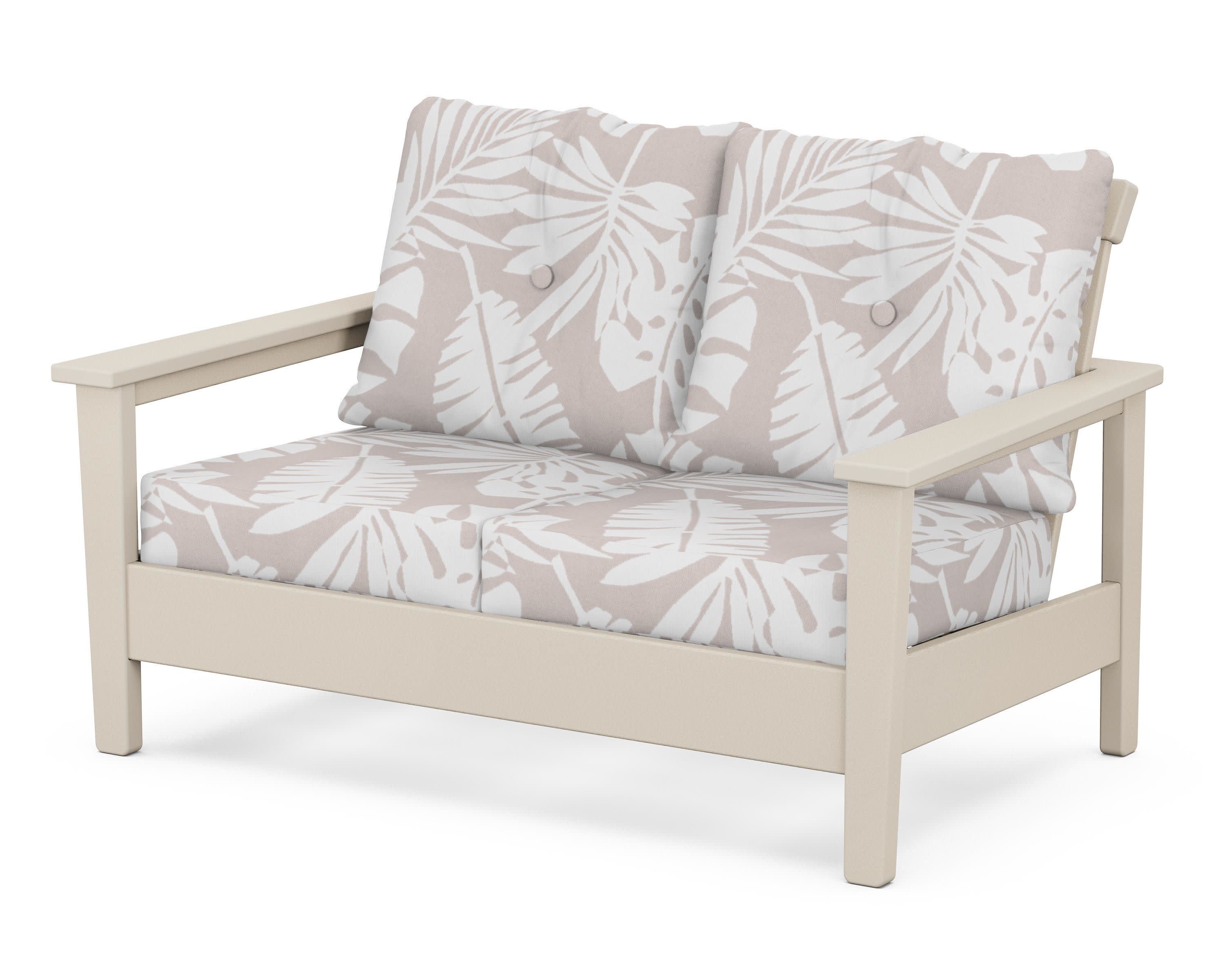 Prescott Deep Seating Loveseat in Sand / Leaf Dune Burlap