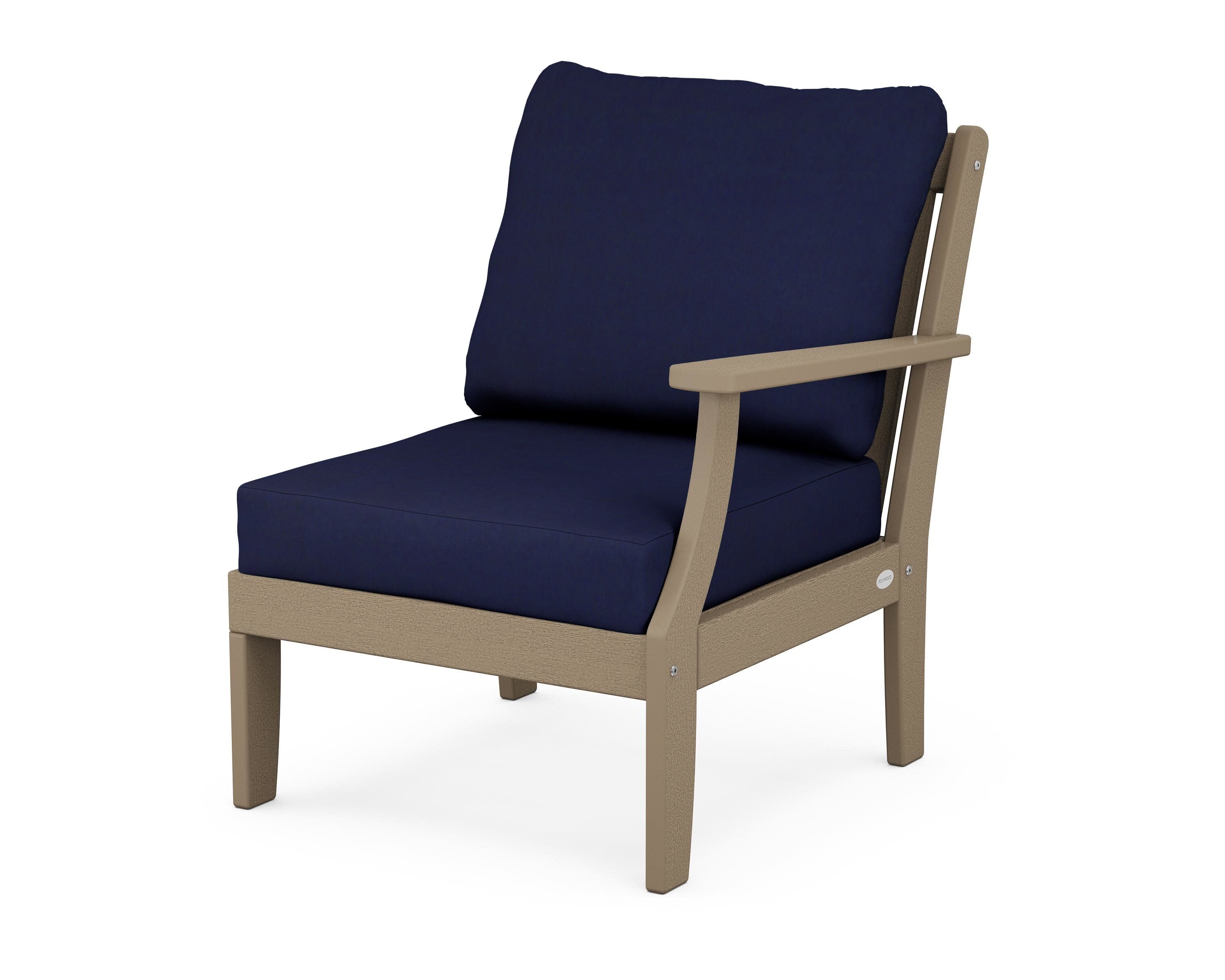 Braxton Modular Right Arm Chair in Vintage Sahara / Navy