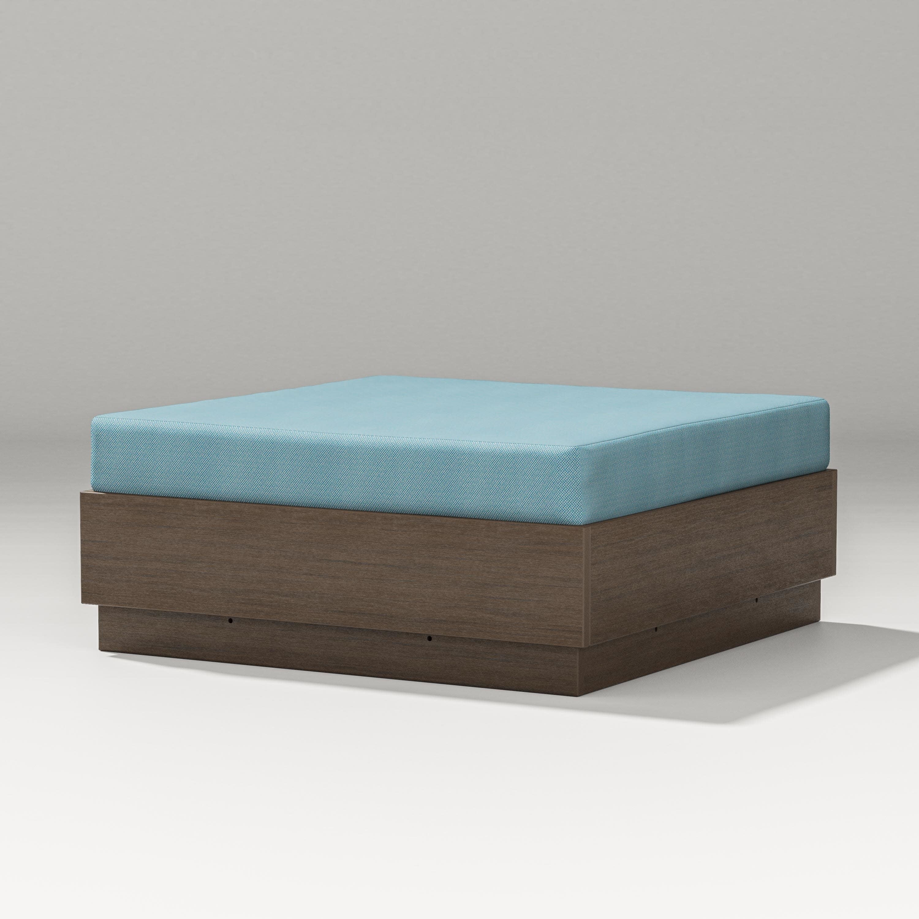 Elevate Lounge Ottoman in Kona / Lattice Sky Blue