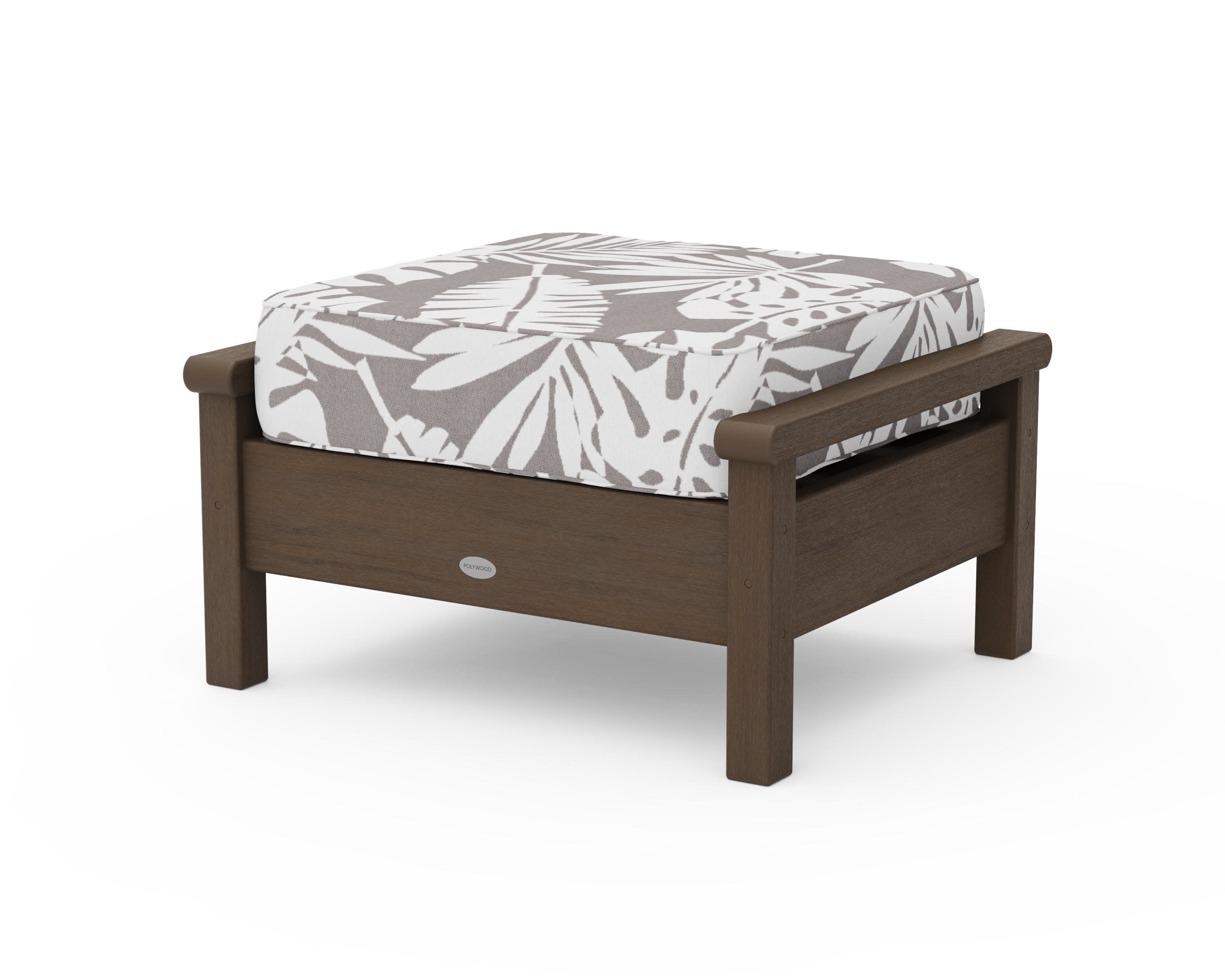 Harbour Deep Seating Ottoman in Kona / Leaf Grey Mist