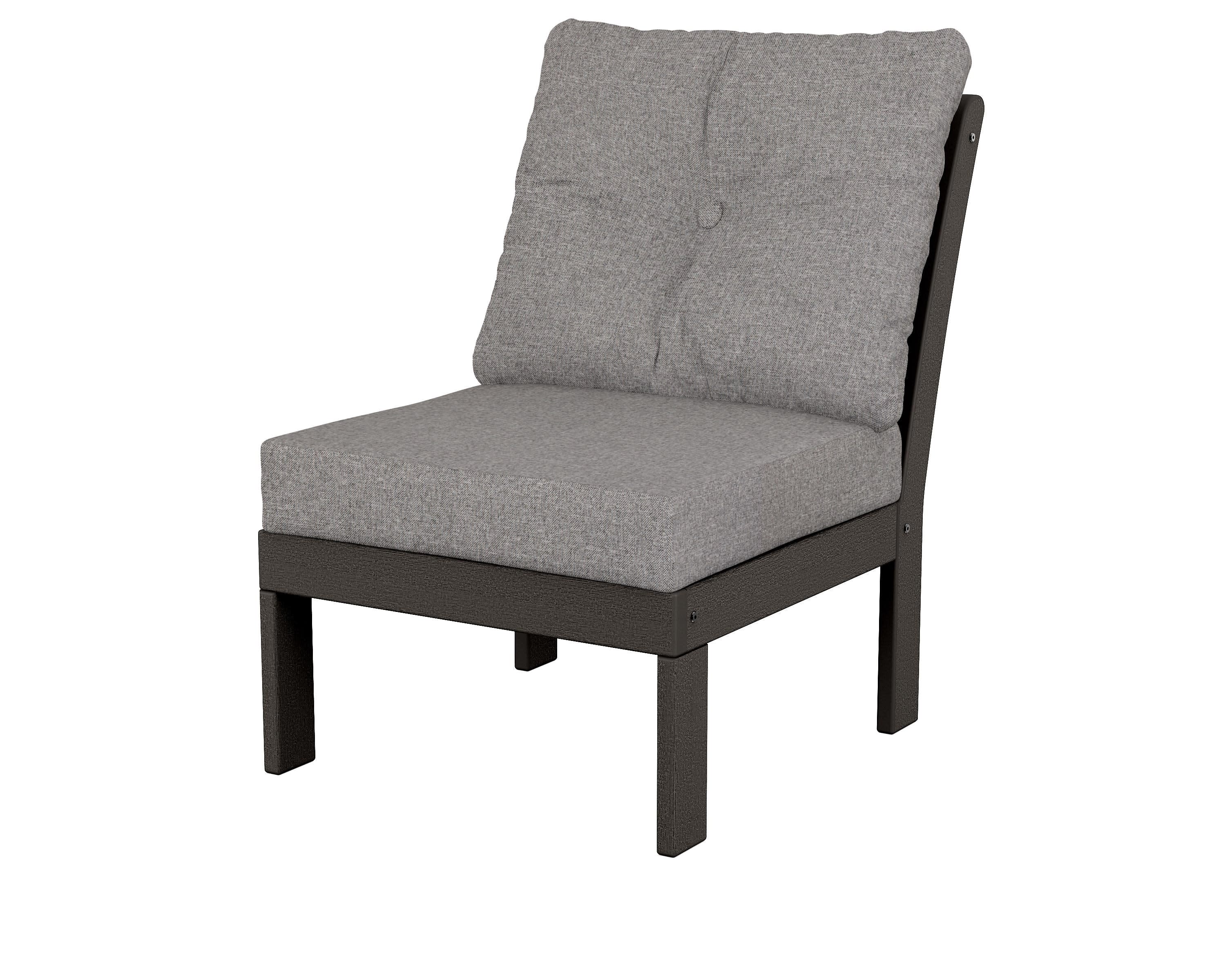 Vineyard Modular Armless Chair in Vintage Coffee / Grey Mist