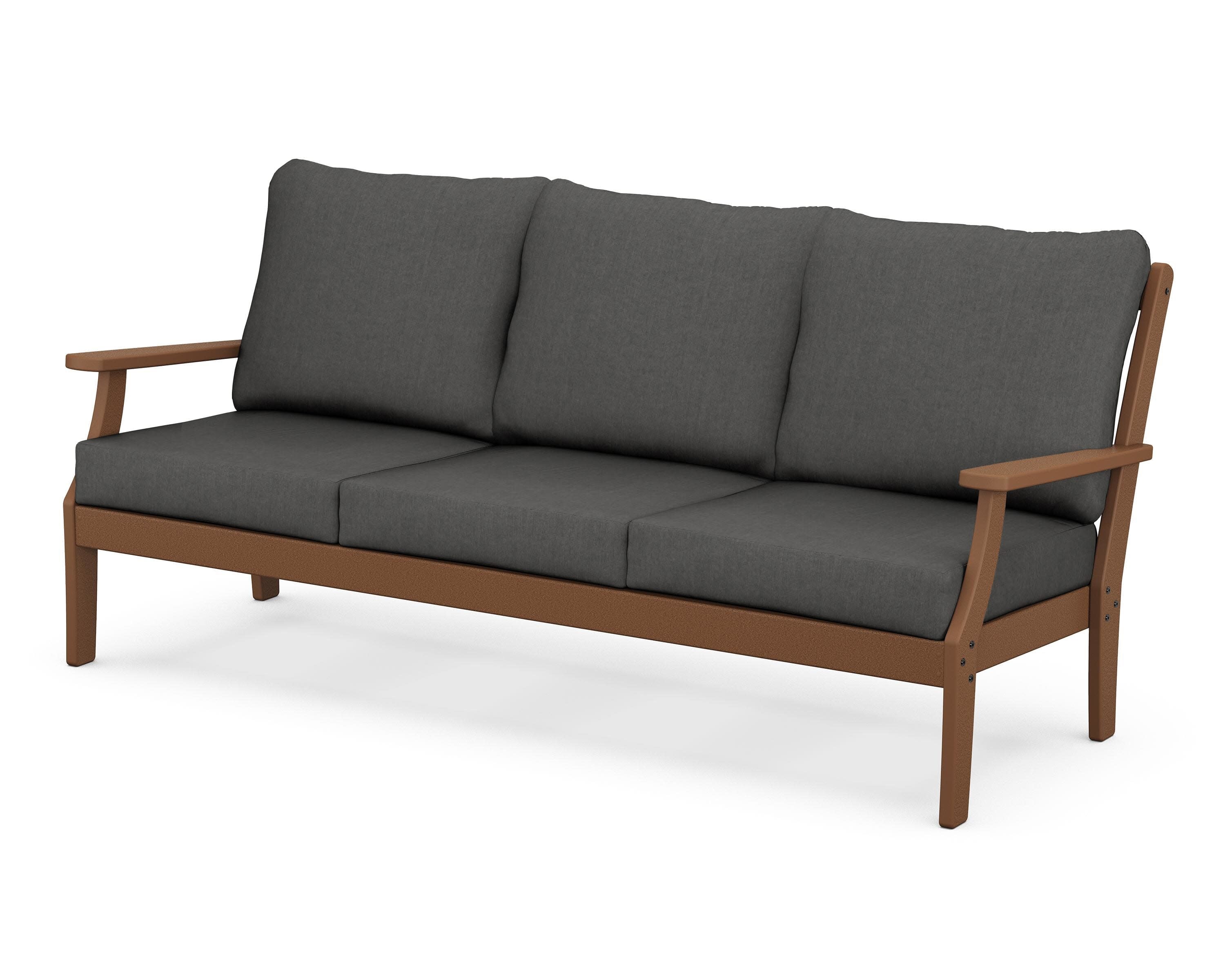 Braxton Deep Seating Sofa in Teak / Spectrum Carbon