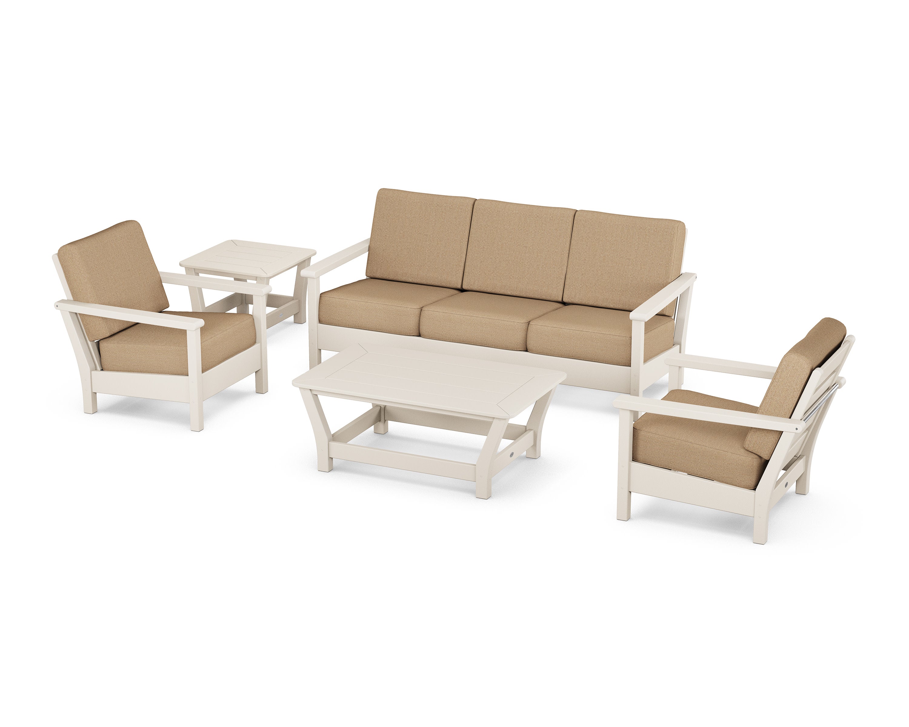 Harbour 5-Piece Deep Seating Set in Sand / Sesame