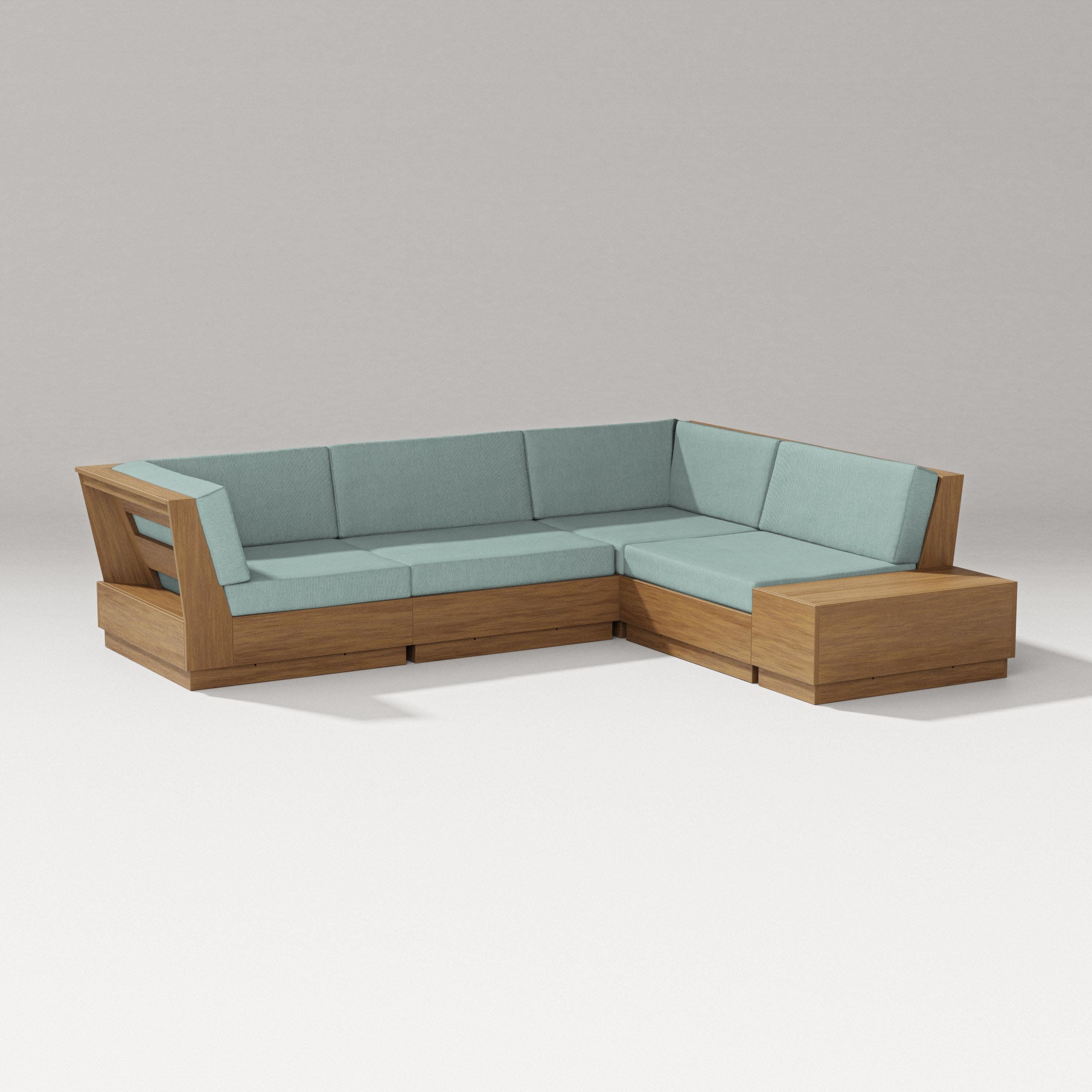 Elevate Corner Sectional in Natural / Glacier Spa