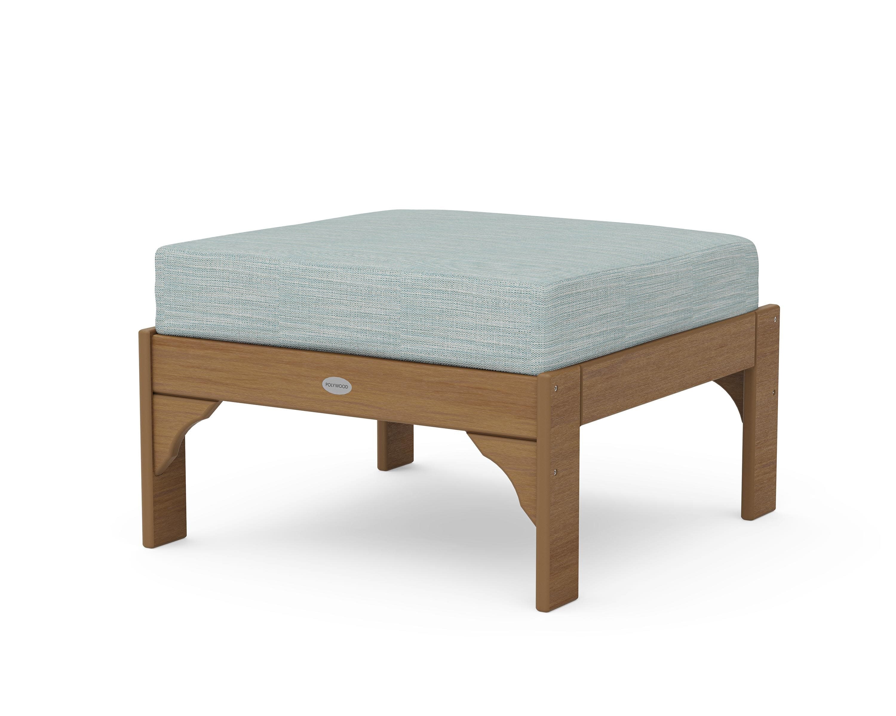 Vineyard Deep Seating Ottoman in Natural / Soothe Mist