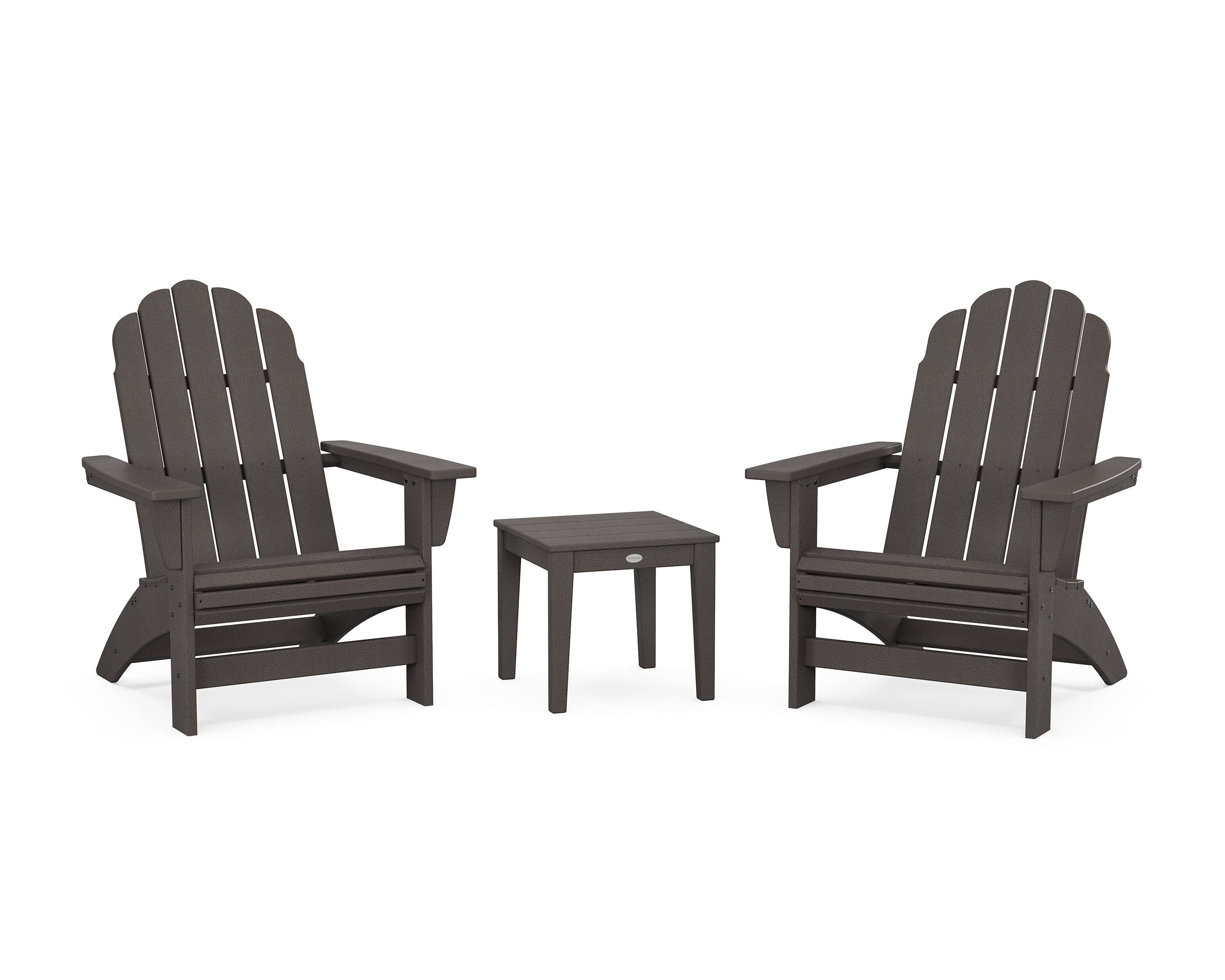 3-Piece Vineyard Grand Adirondack Set in Vintage Coffee