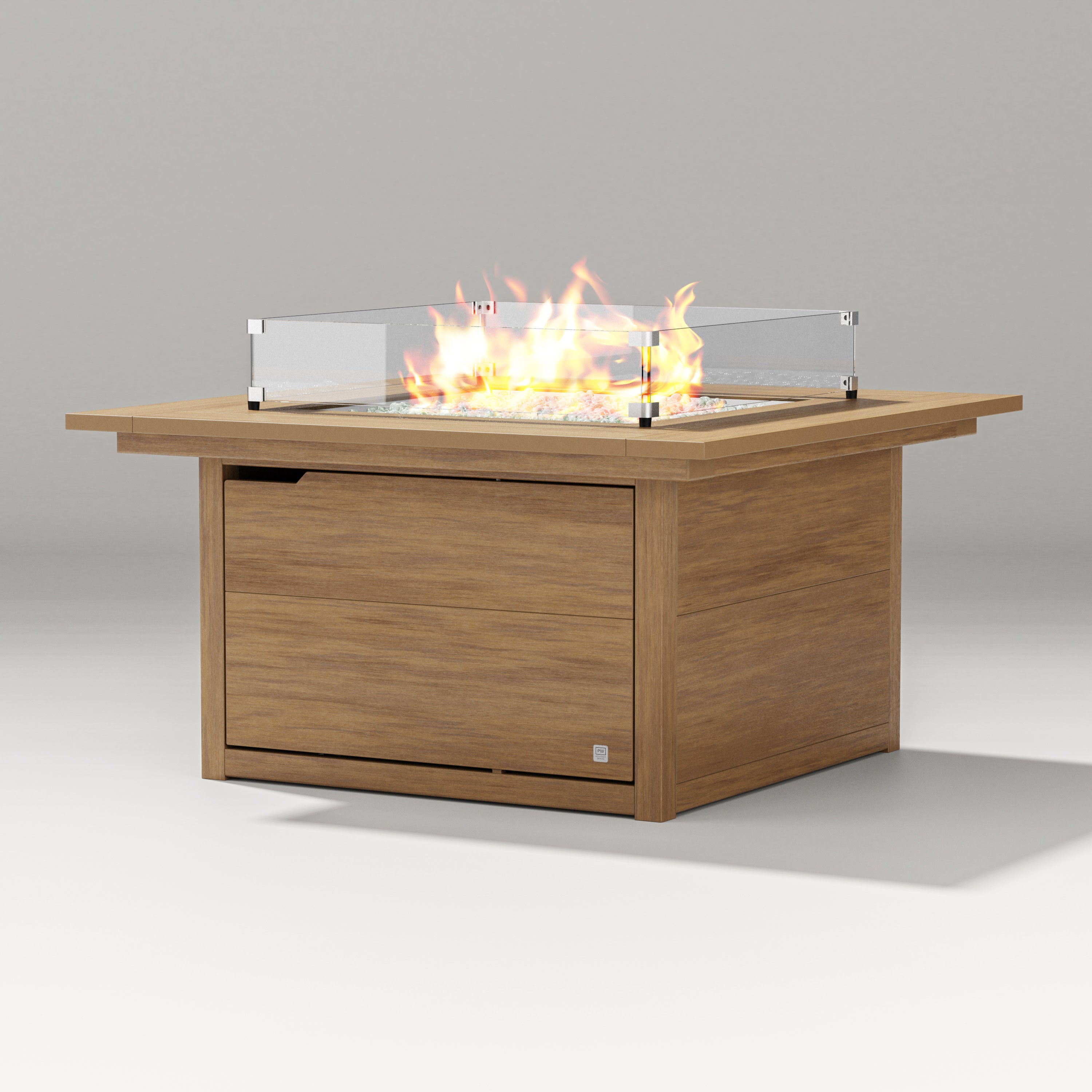 Cube Fire Table in Natural